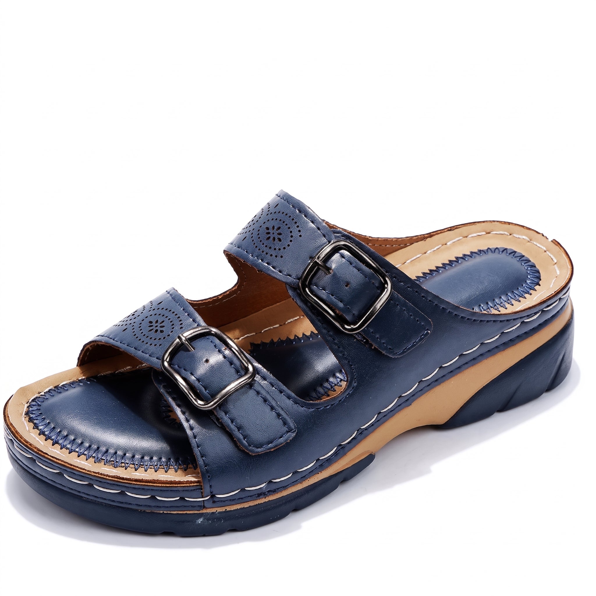 Alice - Women's Orthopedic Double Buckle Strap Wedge Sandals