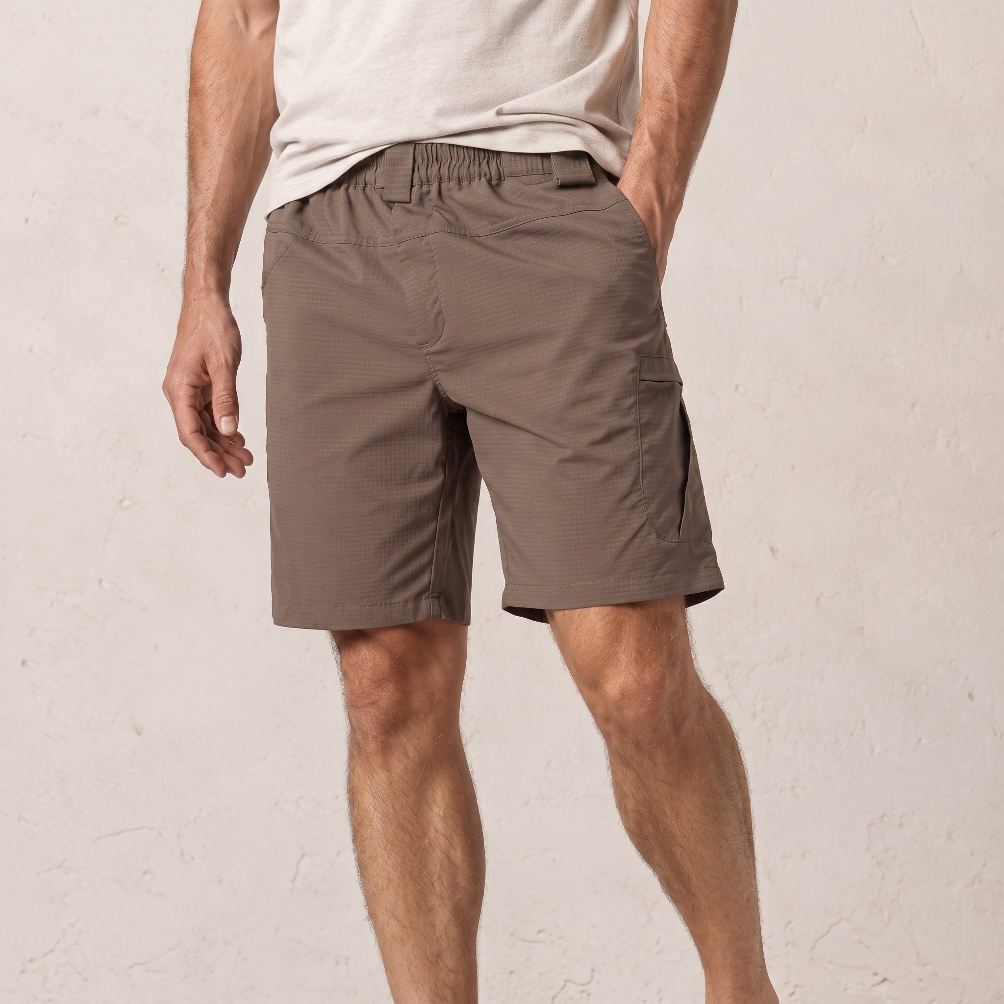 Nathan - Men's Summer Cargo Elastic Waist Shorts
