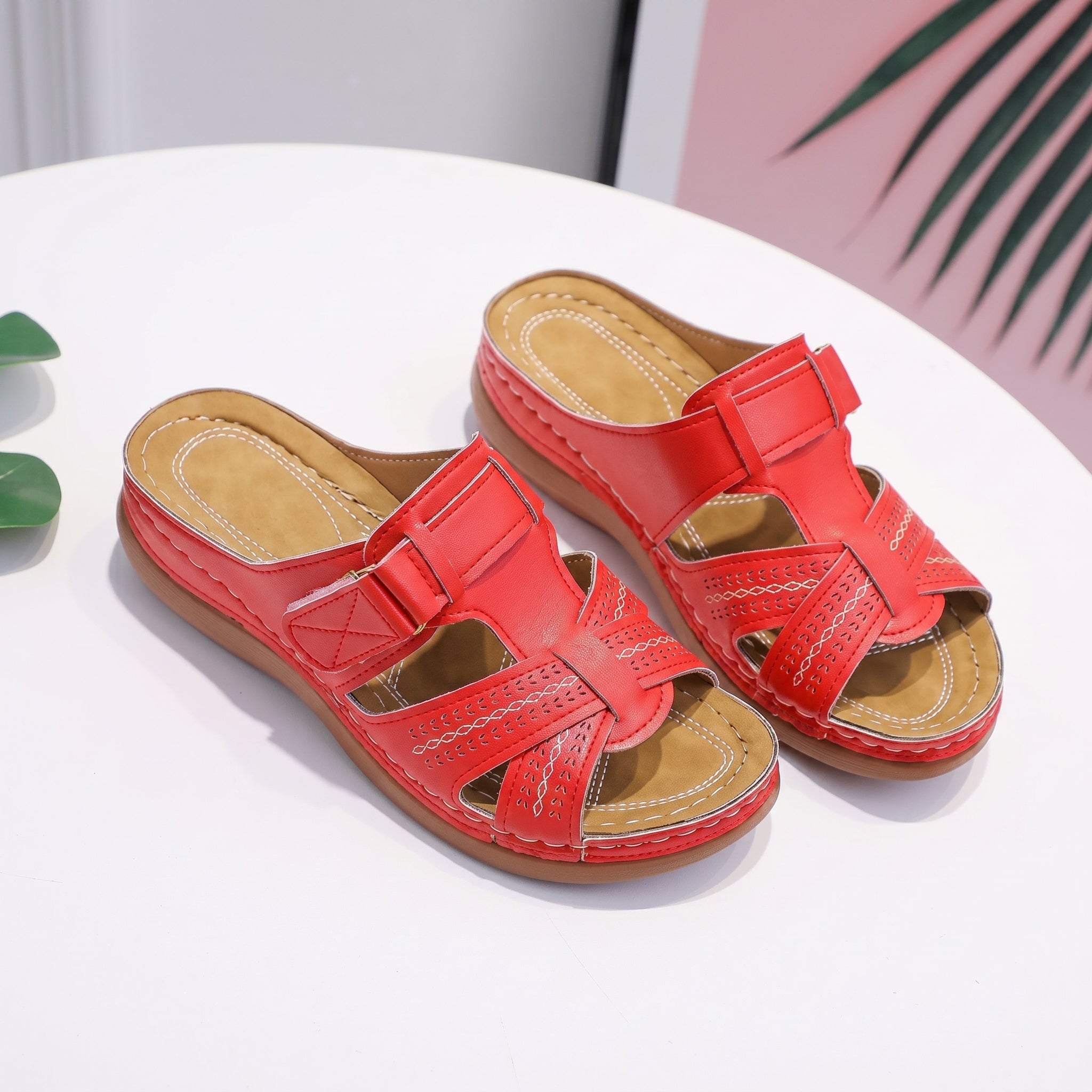 Anelie - Women's Orthopedic Slip-On Wedge Sandals