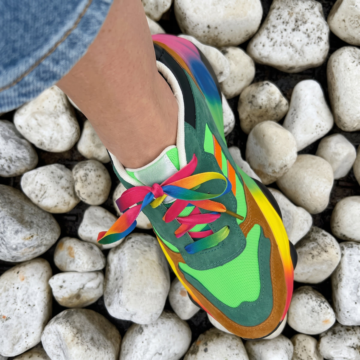 Ava - Women's Orthopedic Rainbow Multicolor Chunky Sneakers