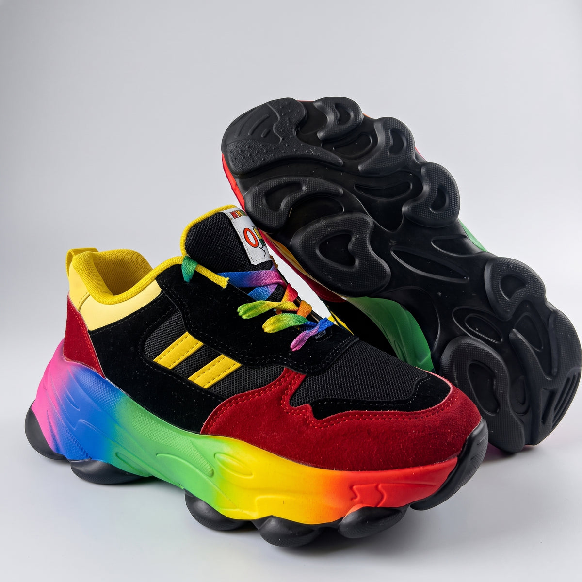 Ava - Women's Orthopedic Rainbow Multicolor Chunky Sneakers
