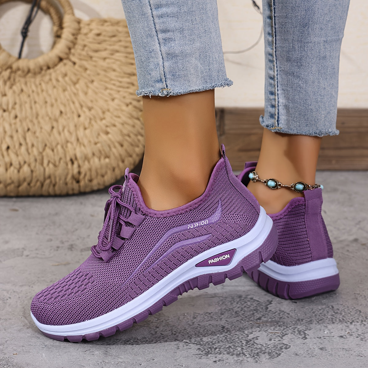 Alice - Women's Orthopedic Lace-Up Sneakers with Cushioned Sole