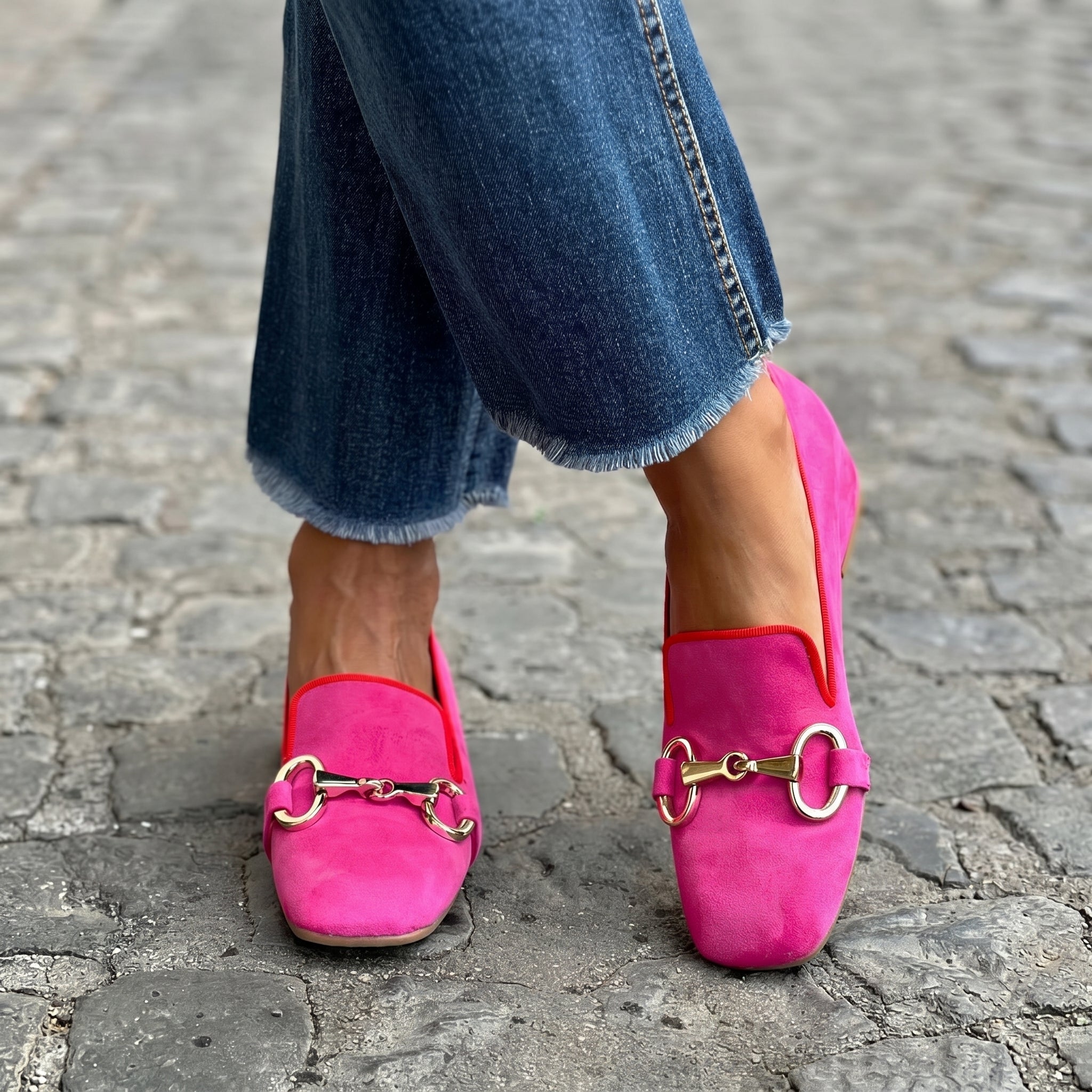 Ada - Women's Flat Slip - On Round Toe Loafers - Loafers - Pink - Parker&Brooks