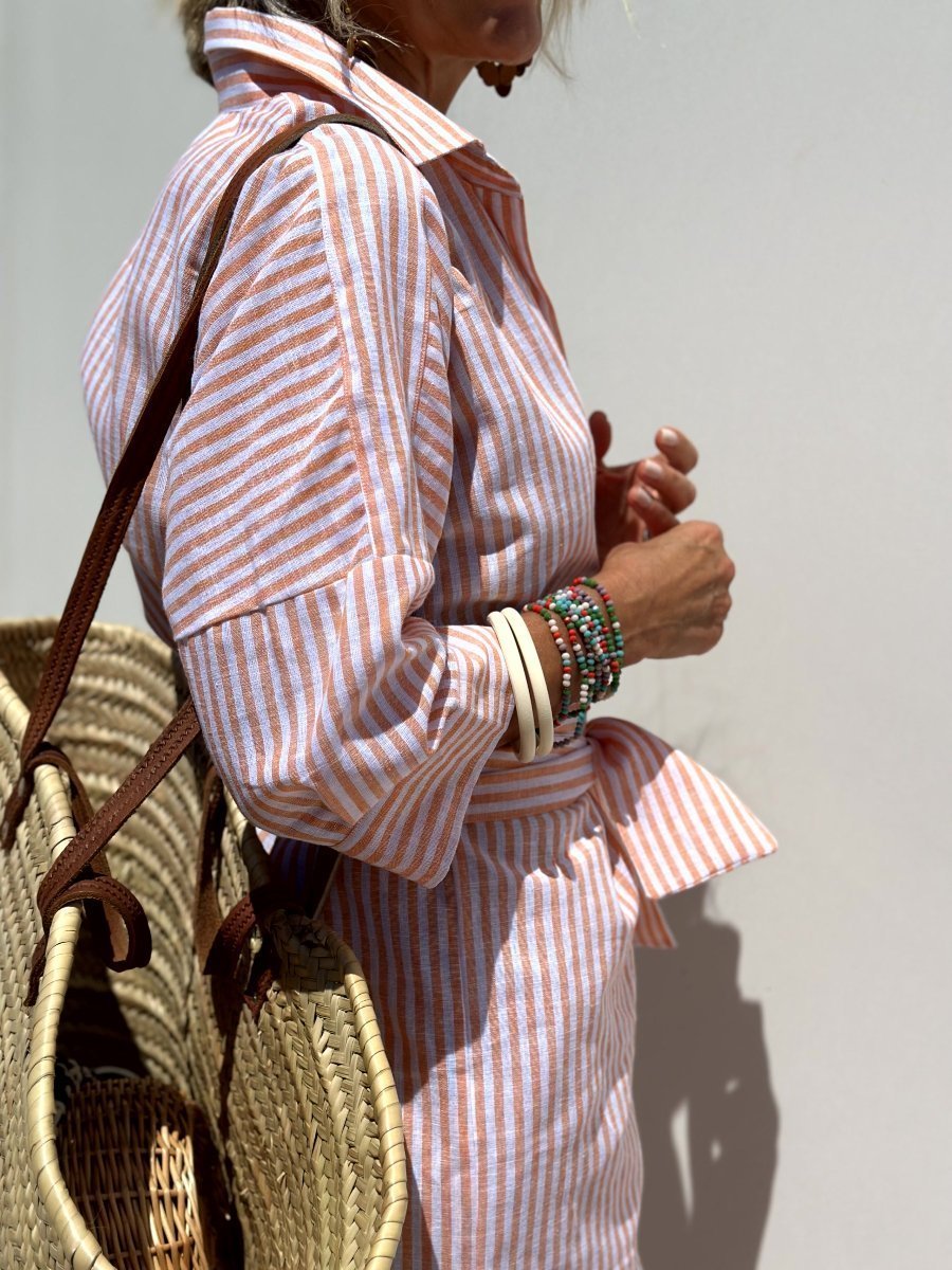 Adele – Elegant Striped Shirt Dress