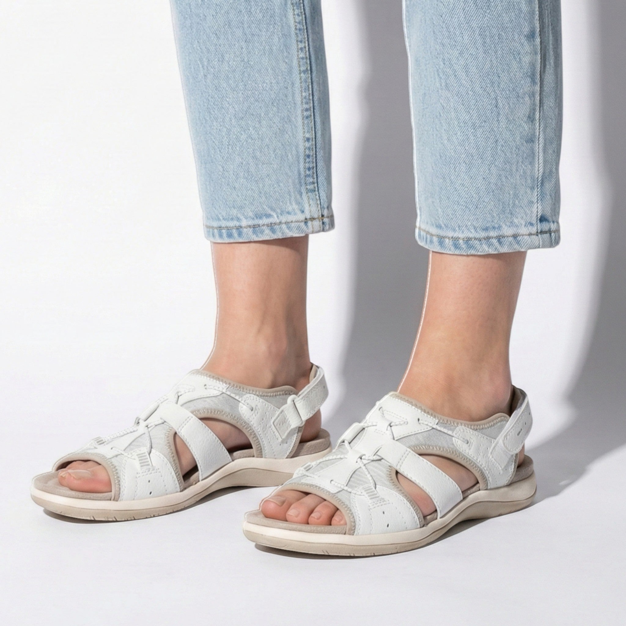 Alice - Women's Orthopedic Sandals - Sandals - White - Parker&Brooks