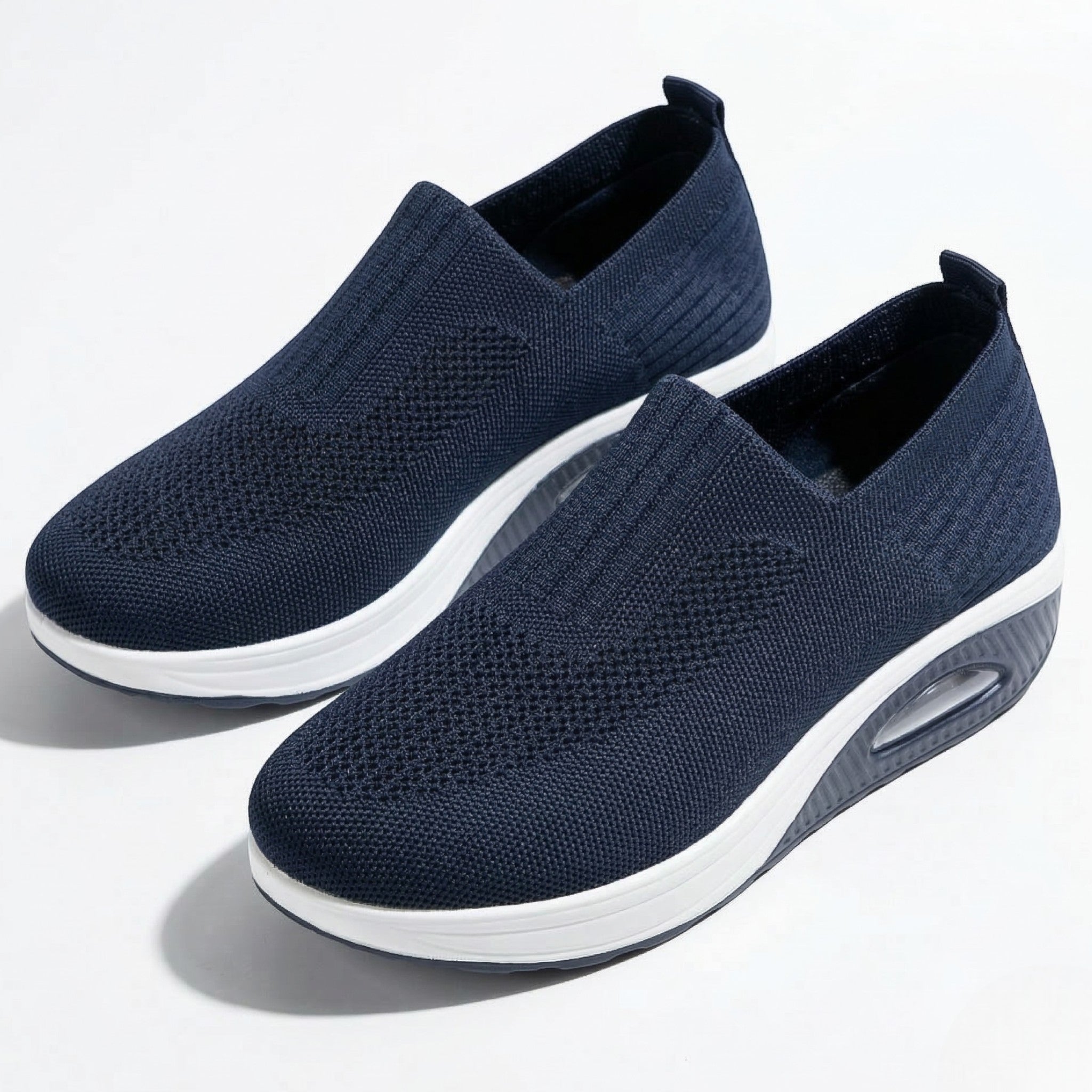 Alice - Women's Orthopedic Wedge Sneaker - Shoes - Dark Blue - Parker&Brooks
