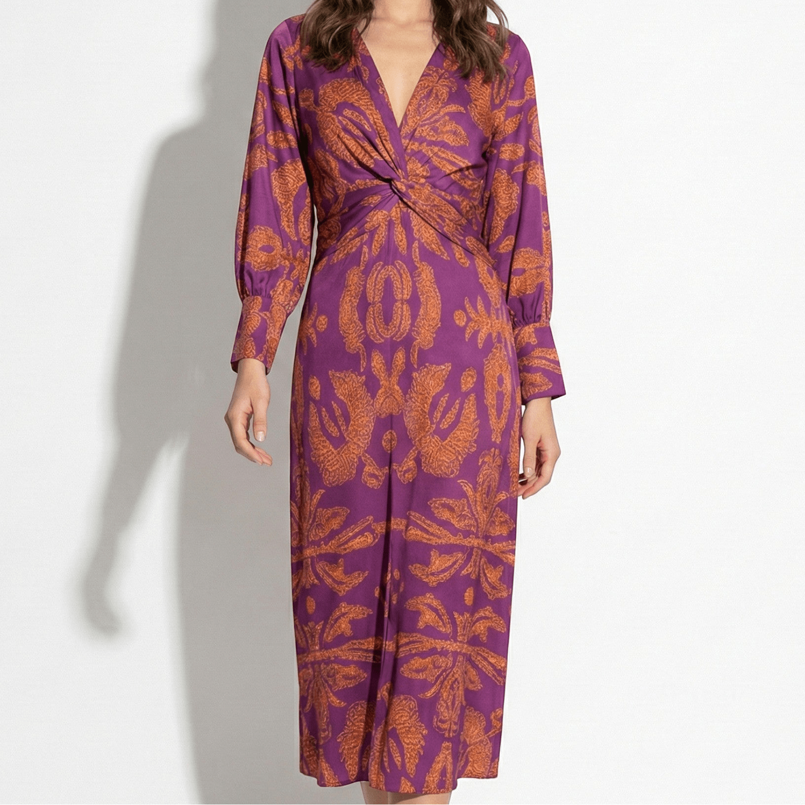 Alice - Women's Long Sleeve Boho Maxi Dress - Dress - Purple - Parker&Brooks