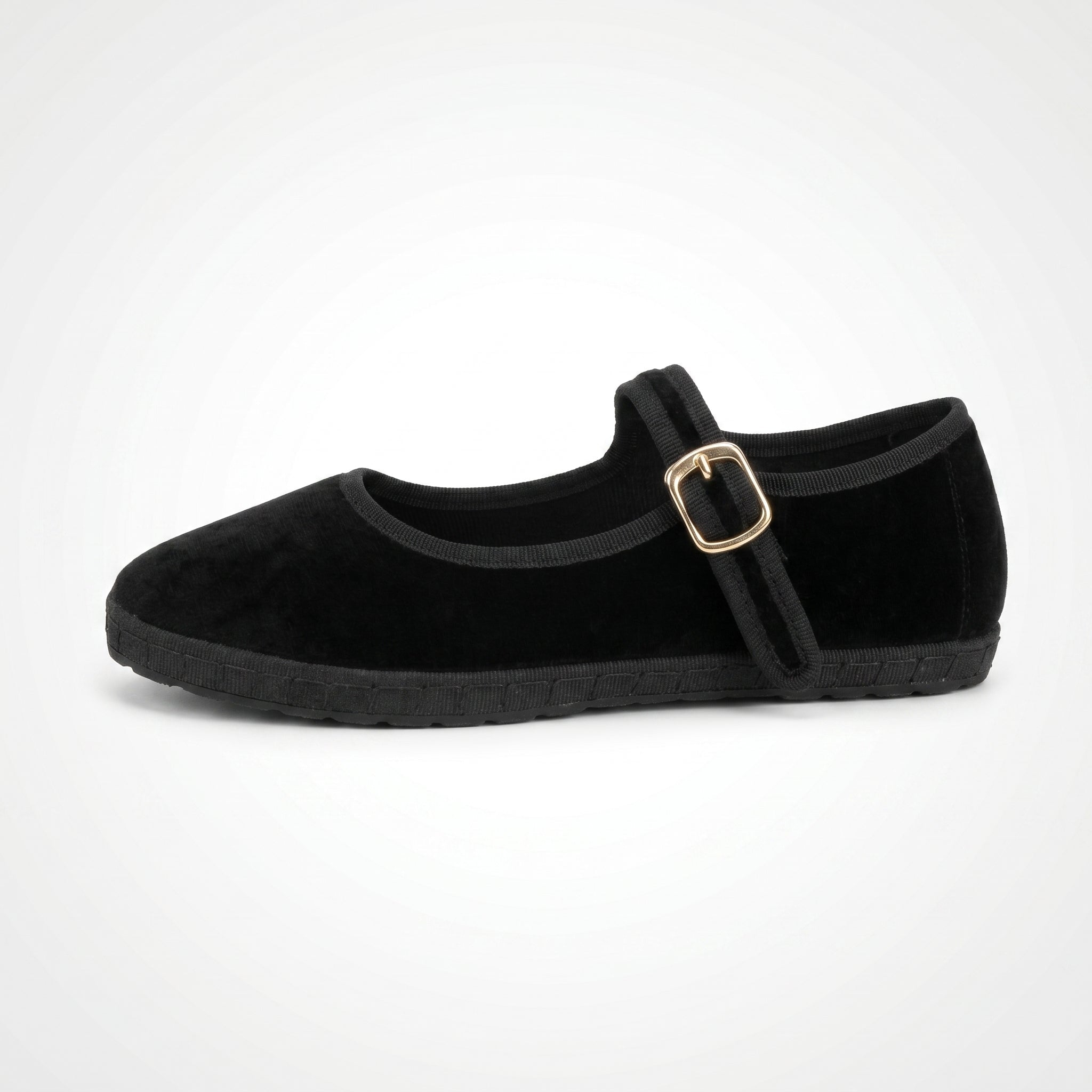Alice - Women's Mary Jane Ballet Flats with Buckle Strap - Sandals - Black - Parker&Brooks