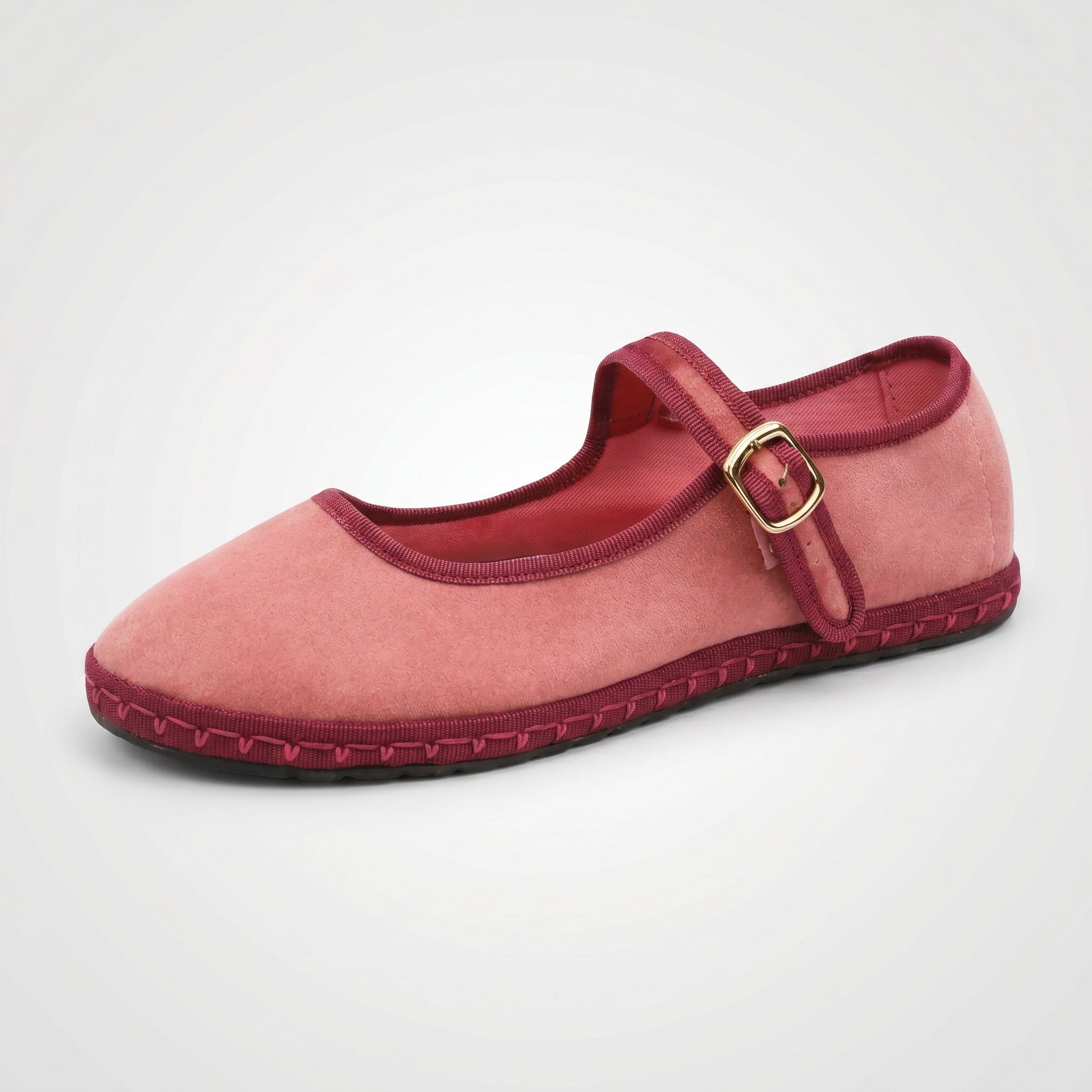 Alice - Women's Mary Jane Ballet Flats with Buckle Strap - Sandals - Pink - Parker&Brooks
