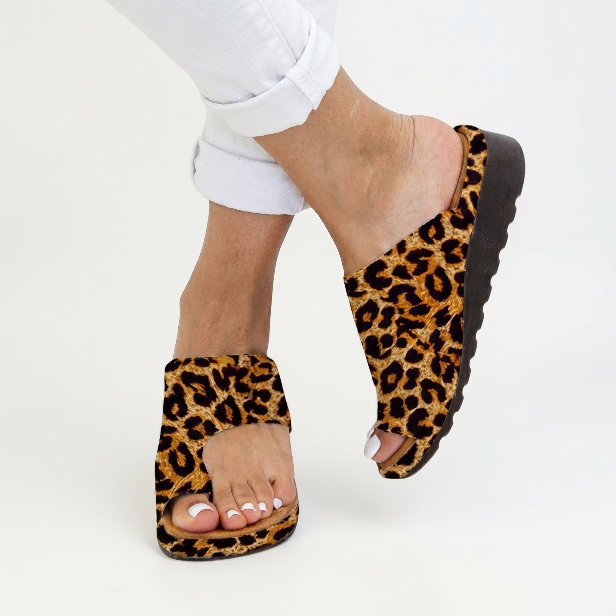 Alice - Women's Orthopaedic Toe-Post Wedge Sandals - Sandals - Brown - Parker&Brooks