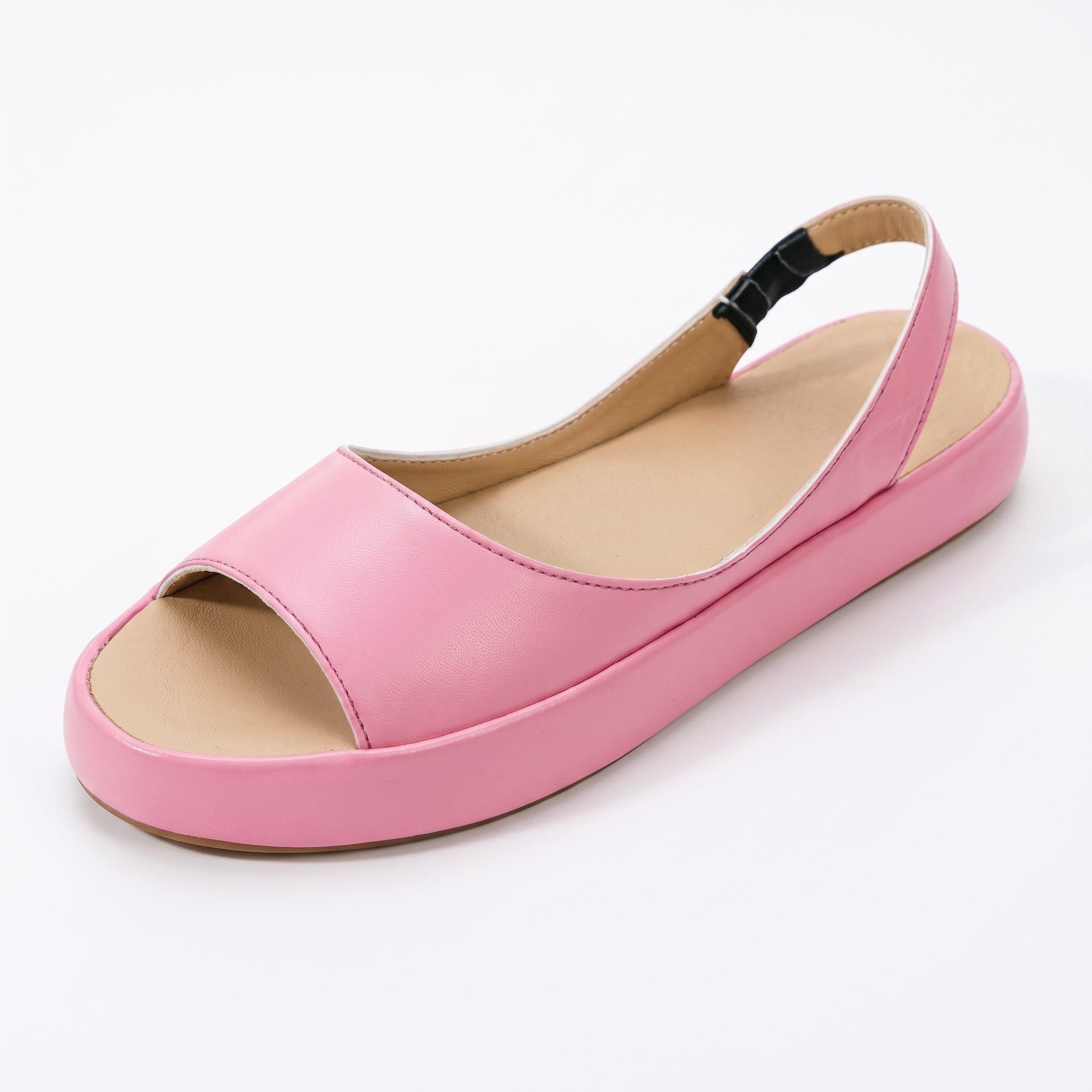 Alice - Women's Orthopaedic Wide Toe Slingback Flat Sandals - Sandals - Pink - Parker&Brooks