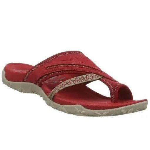 Alice - Women's Orthopedic Toe Post Sandals - Sandal - Red - Parker&Brooks