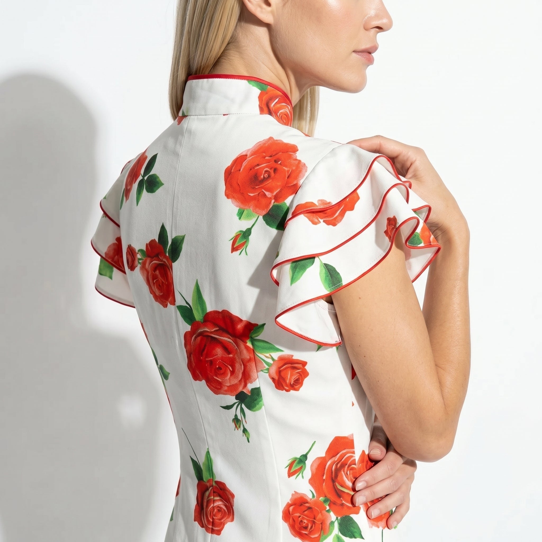 Amelia - Women's Floral Maxi Dress - Dresses - White - Parker&Brooks