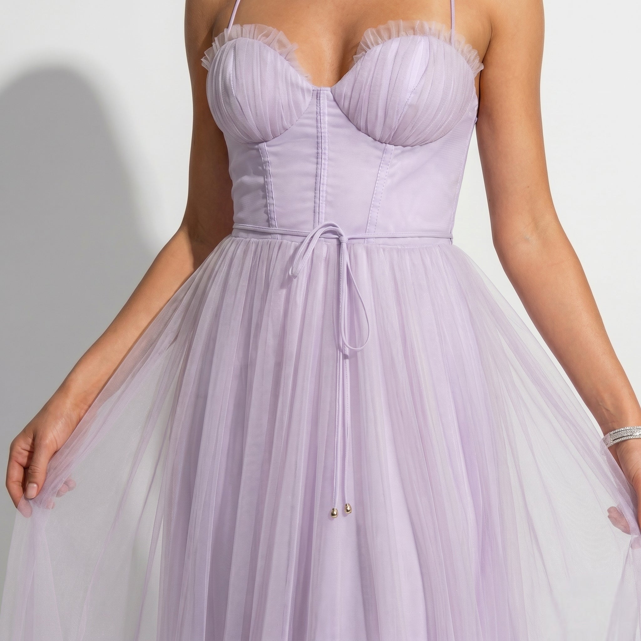 Amelia - Women's Tulle Party Midi Dress - Dresses - Purple - Parker&Brooks