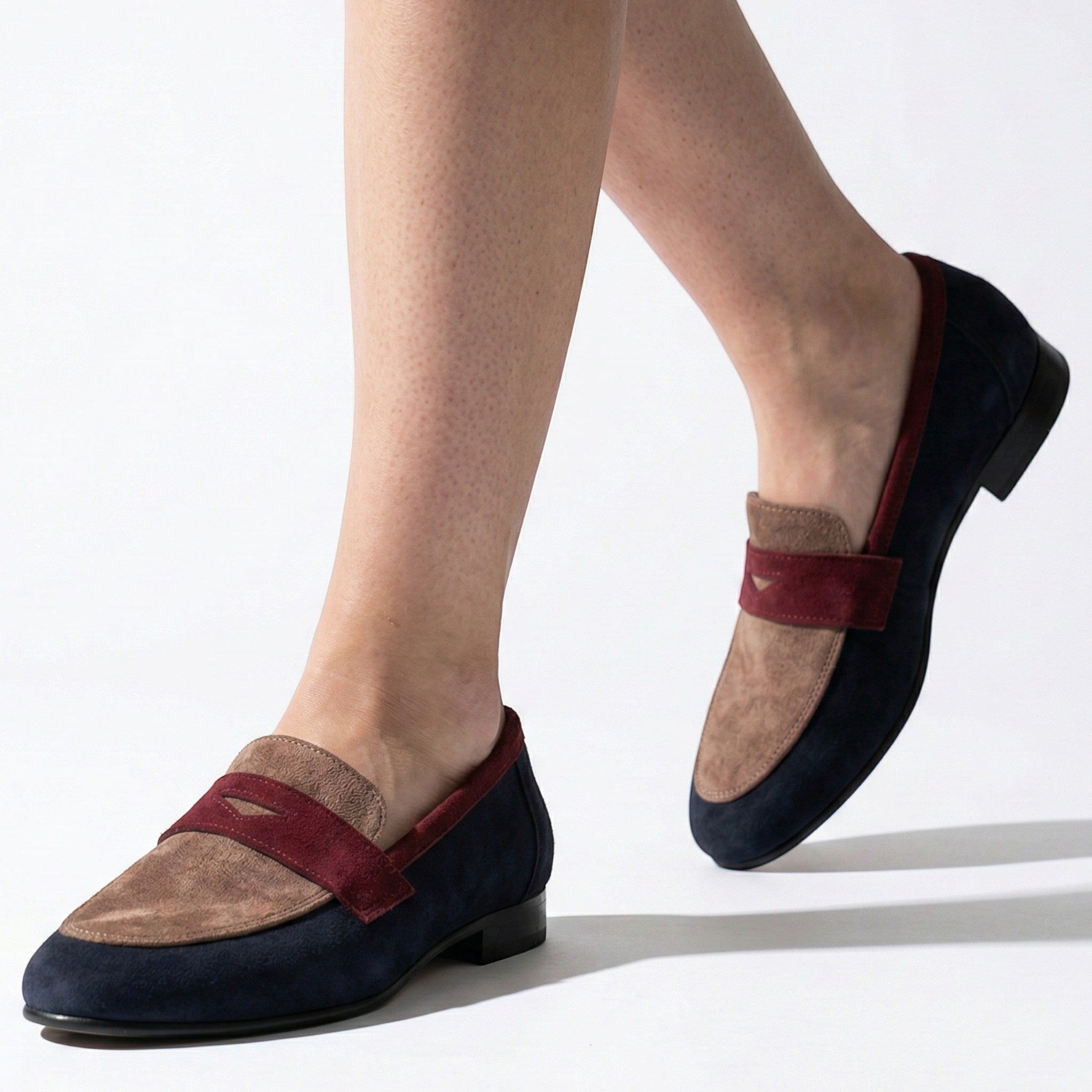 Amy - Women's Round Toe Loafers - Loafers - Blue - Parker&Brooks