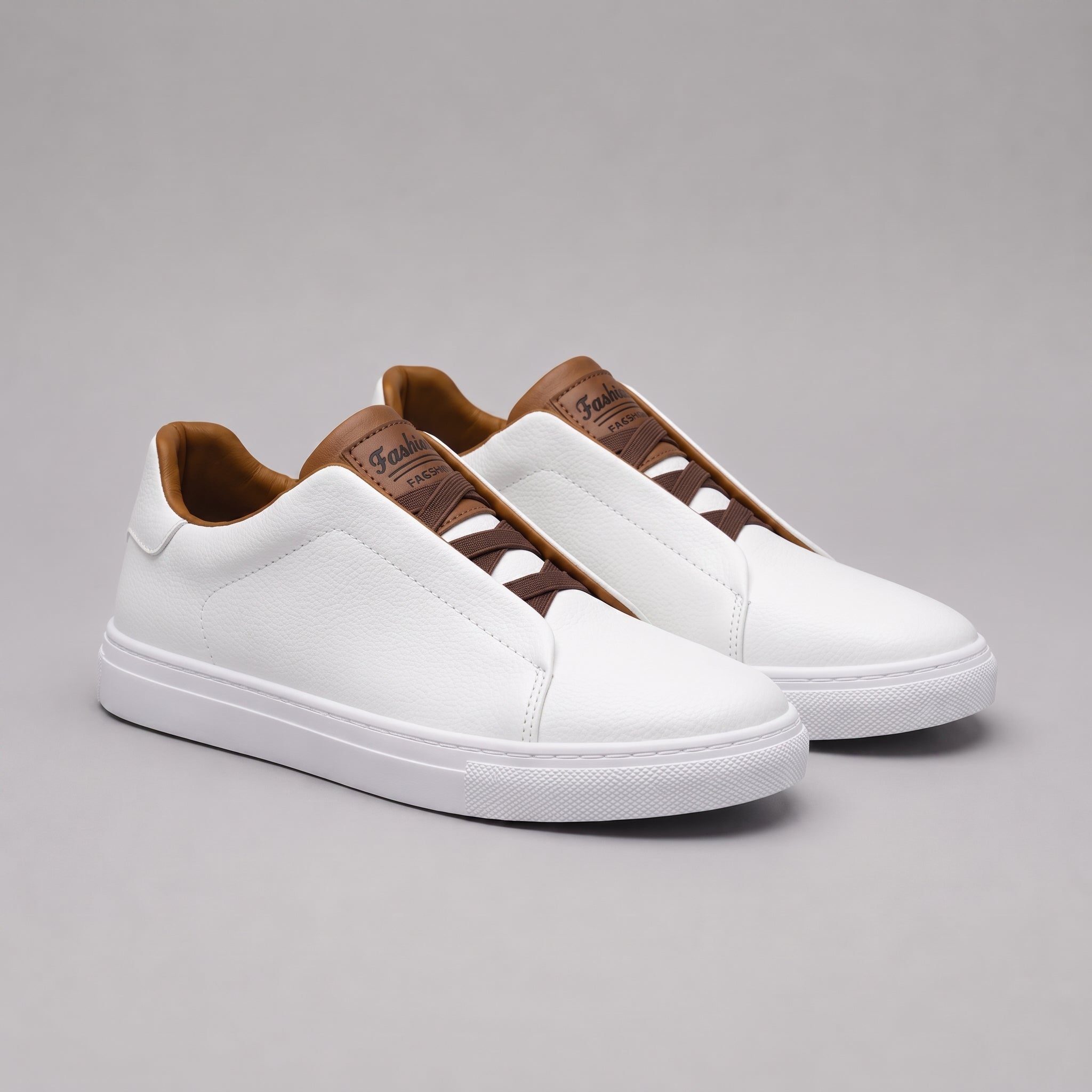 Andreas - Men's Orthopedic Casual Low-Top Sneakers - Sneakers - White - Parker&Brooks