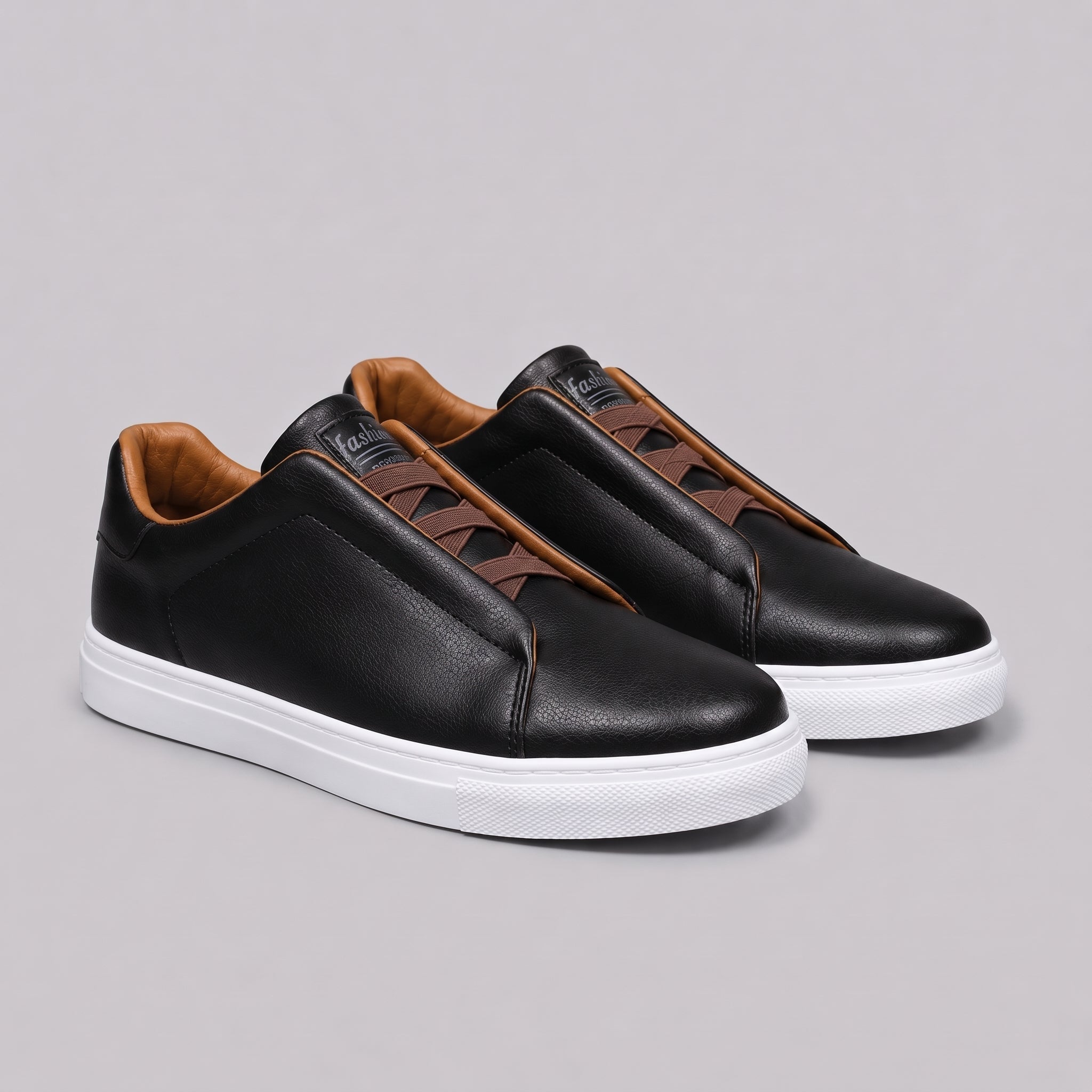 Andreas - Men's Orthopedic Casual Low-Top Sneakers - Sneakers - Black - Parker&Brooks