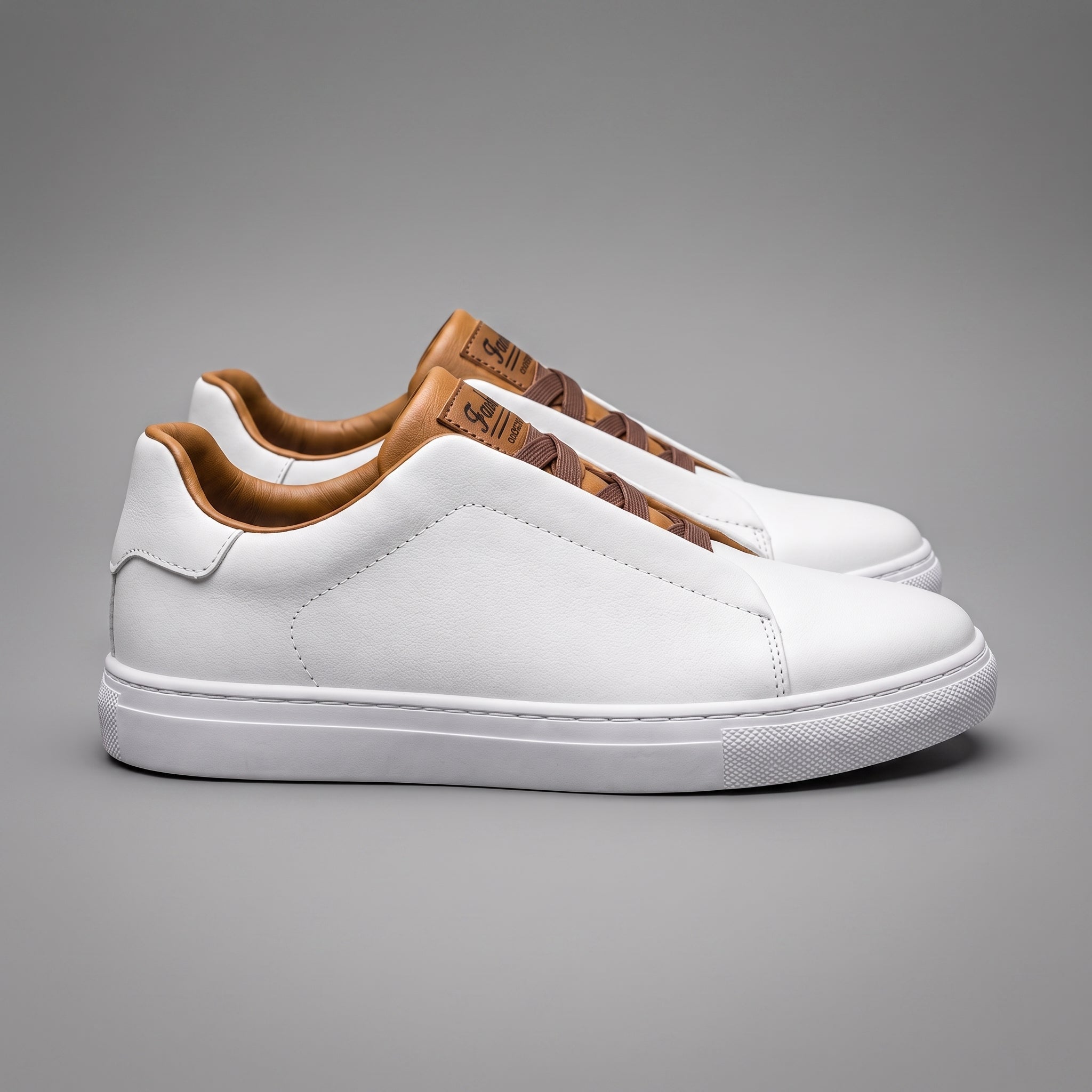 Andreas - Men's Orthopedic Casual Low-Top Sneakers - Sneakers - White - Parker&Brooks