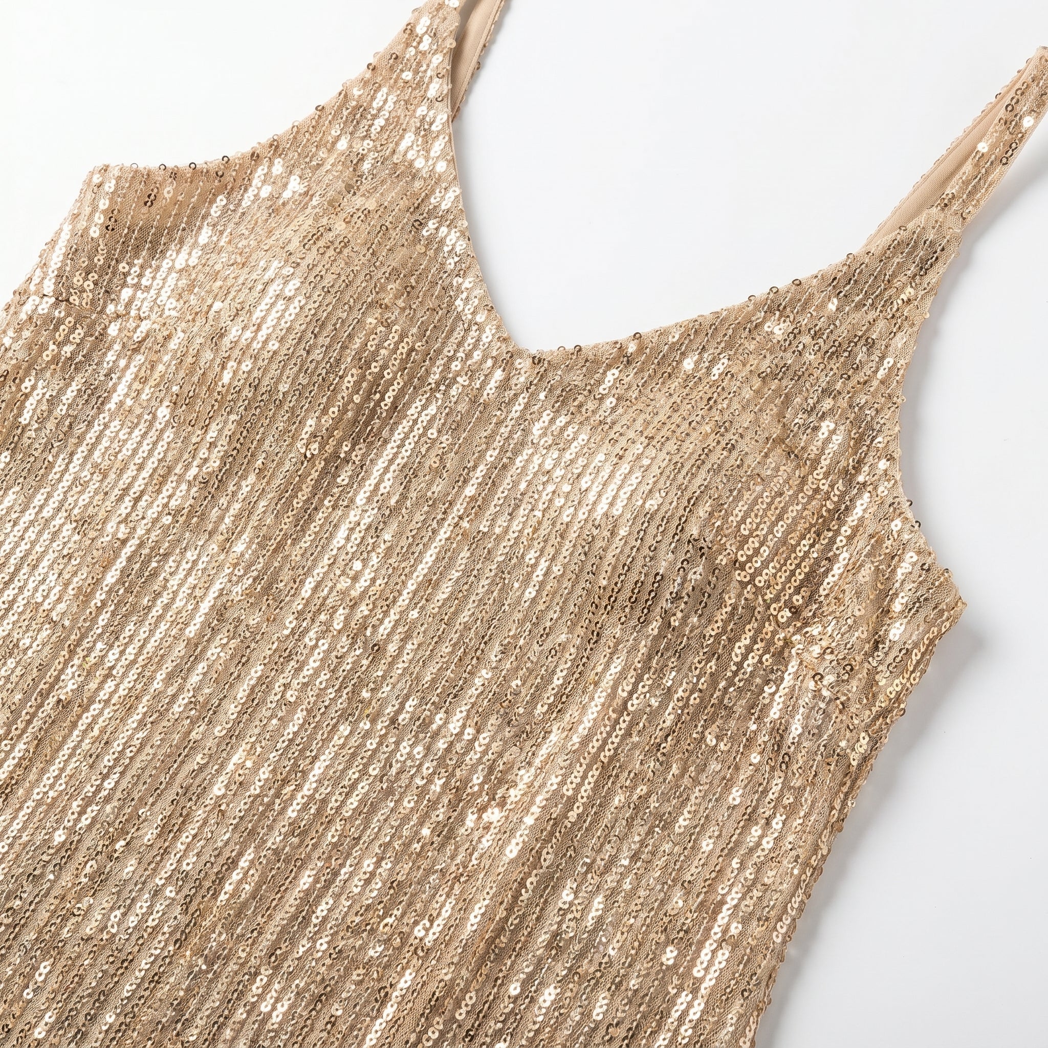 Angel - Women's Party Sequin Mini Dress - Mini Dresses - Champagne - Parker&Brooks