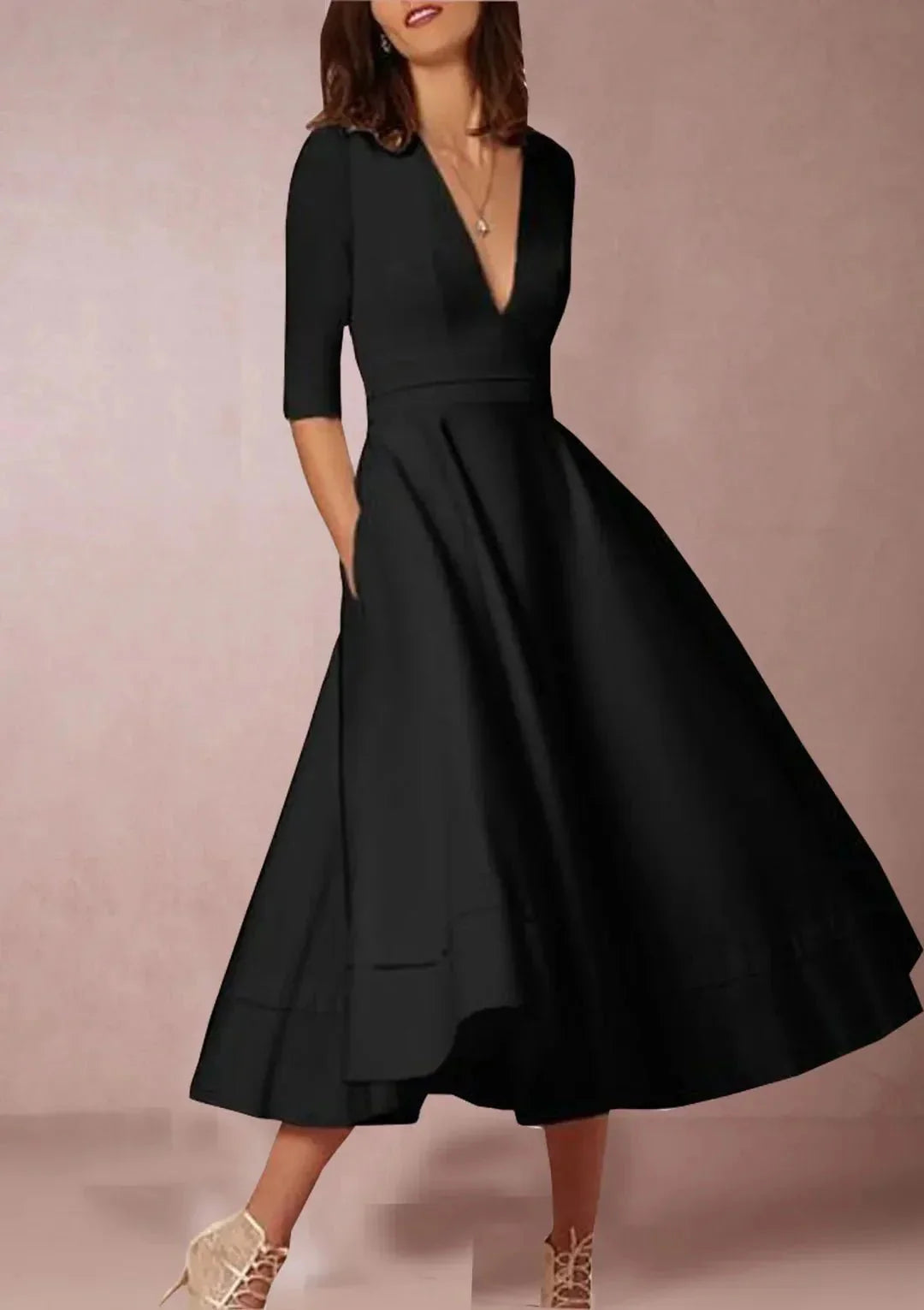 Annalena – Elegant A-Line Midi Dress