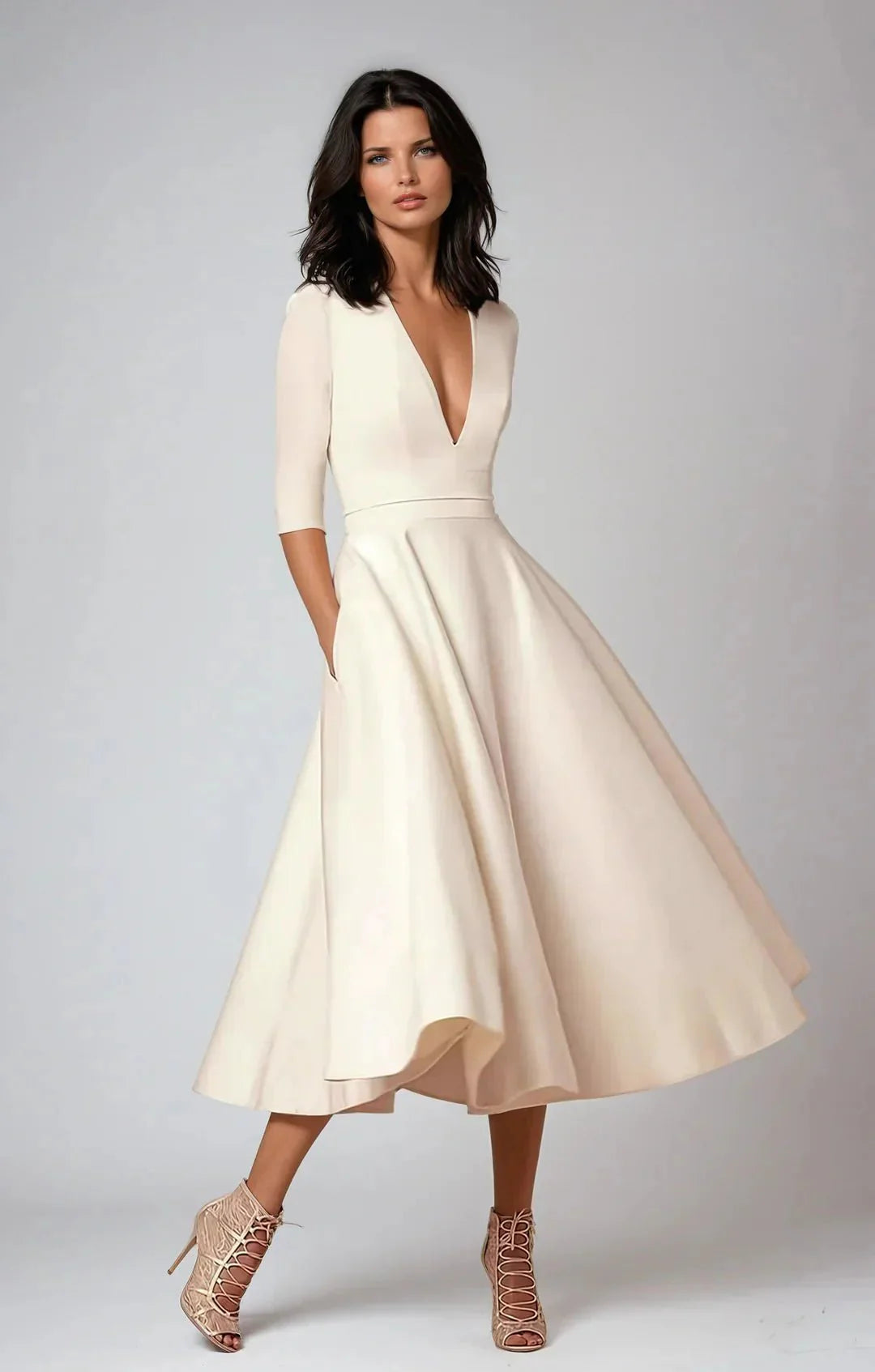 Annalena – Elegant A-Line Midi Dress