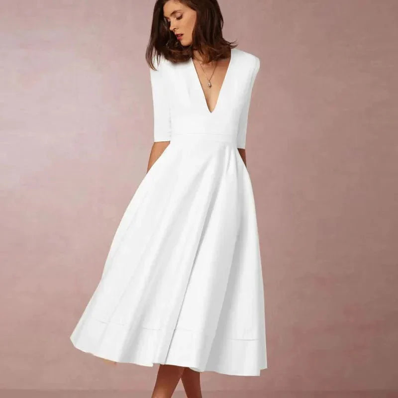 Annalena – Elegant A-Line Midi Dress