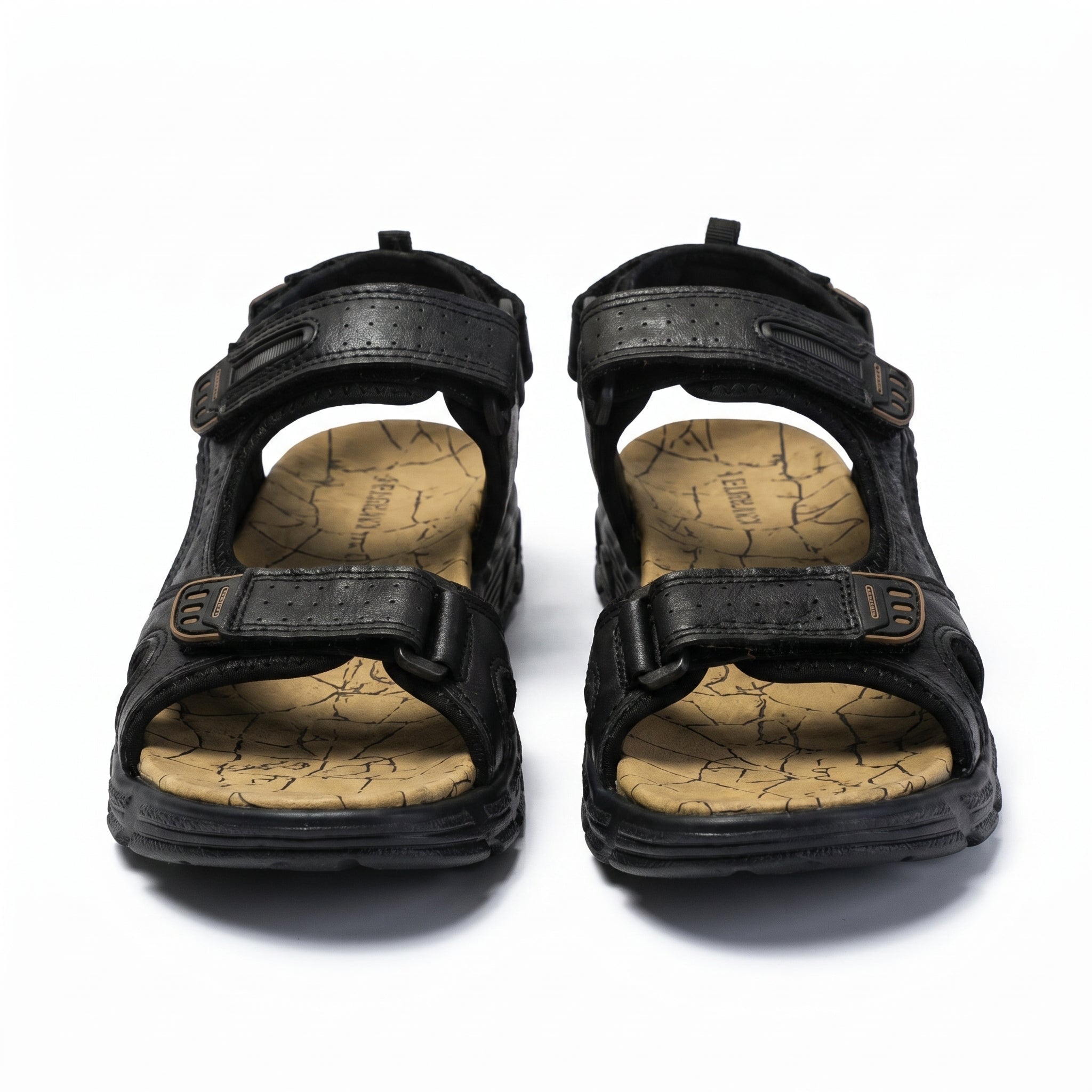 Arthur - Men's Adjustable Orthopedic Sandals - Sandals - Black - Parker&Brooks