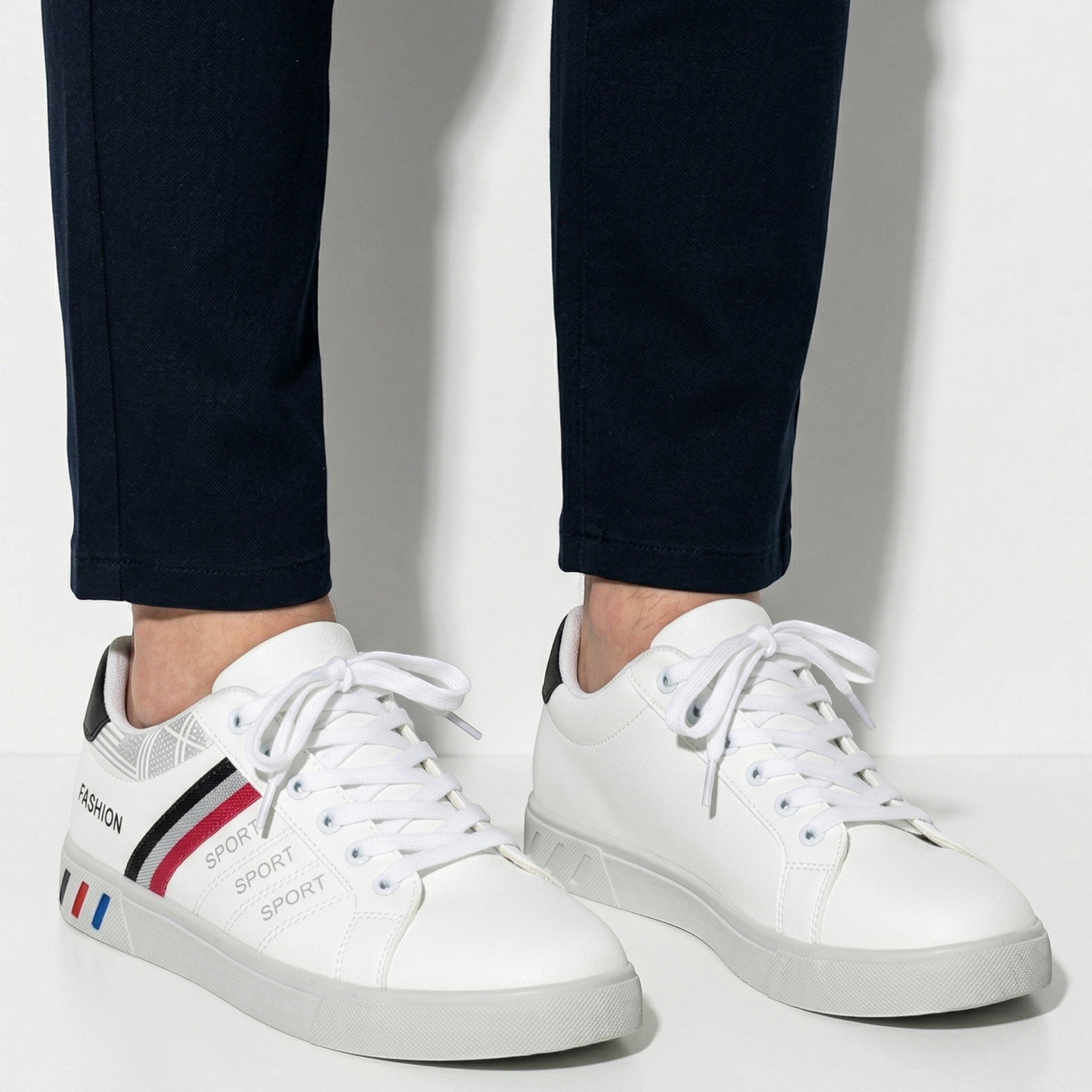 Arthur - Men's Classic Low Top Retro Sneakers - Sneakers - White - Parker&Brooks