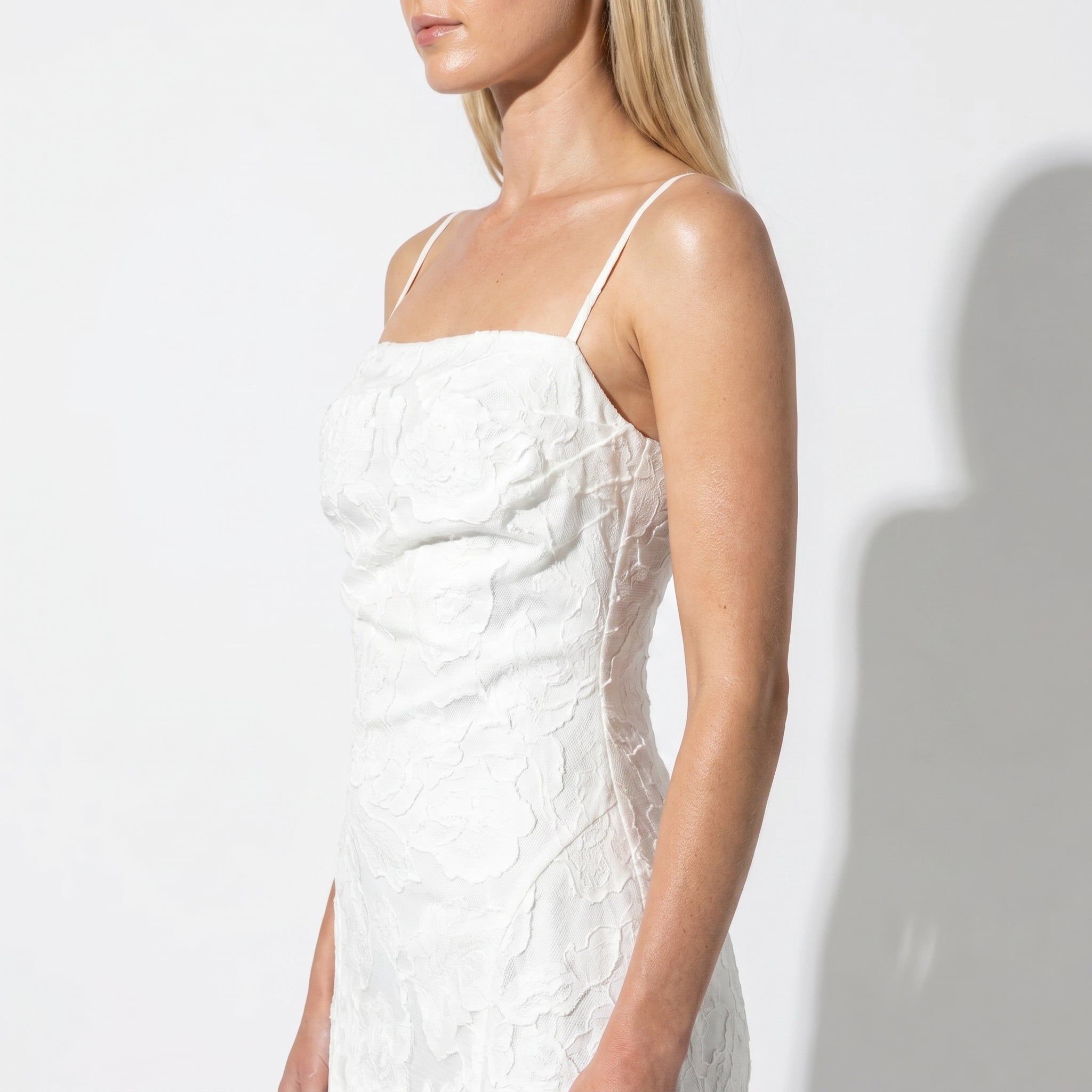 Ava - Women's Formal Evening Lace Maxi Dress - Maxi Dress - White - Parker&Brooks