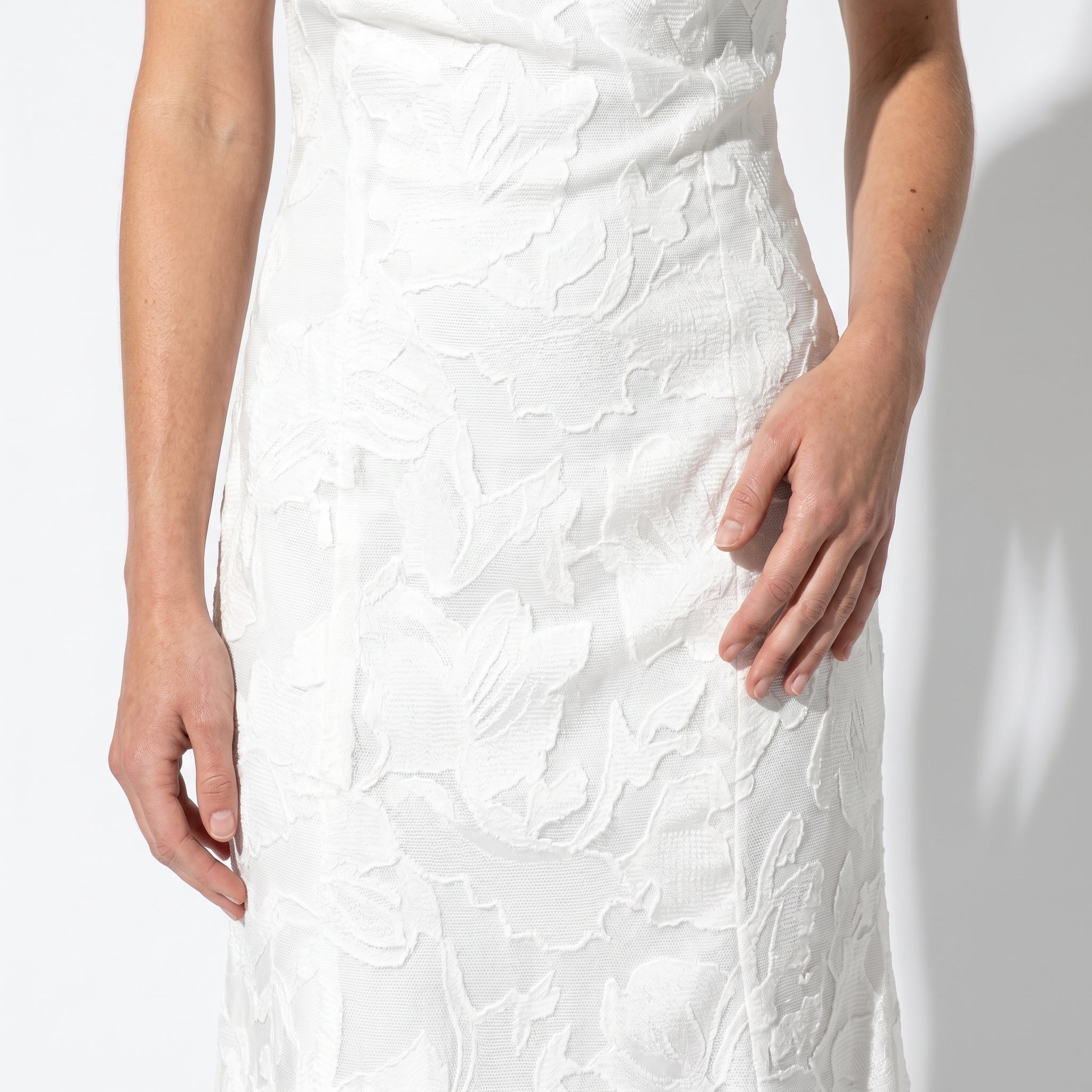 Ava - Women's Formal Evening Lace Maxi Dress - Maxi Dress - White - Parker&Brooks