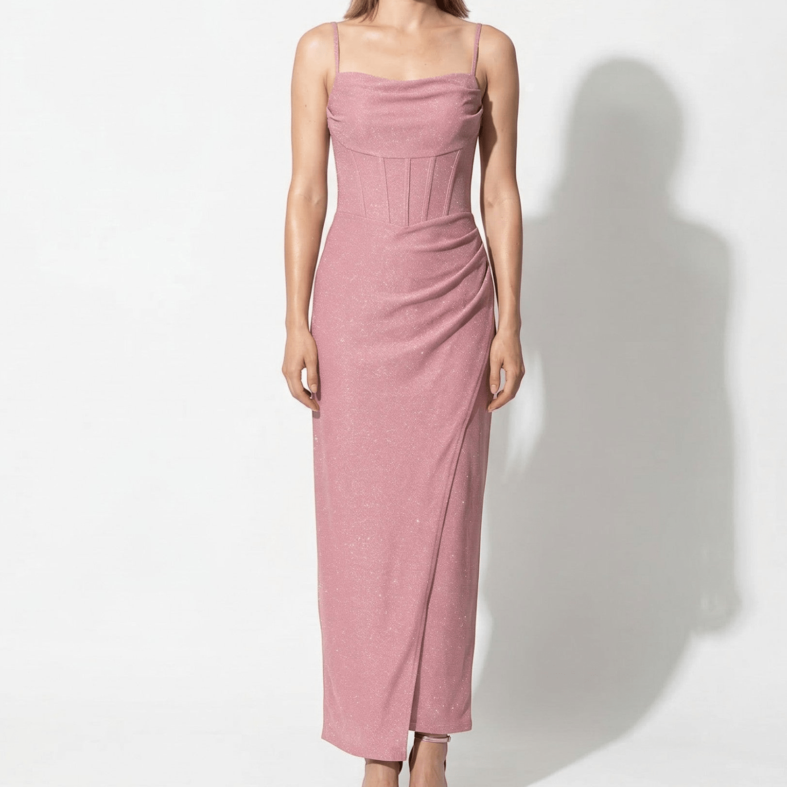 Ava - Women's Elegant Party Sequin Maxi Dress - Maxi Dress - Pink - Parker&Brooks