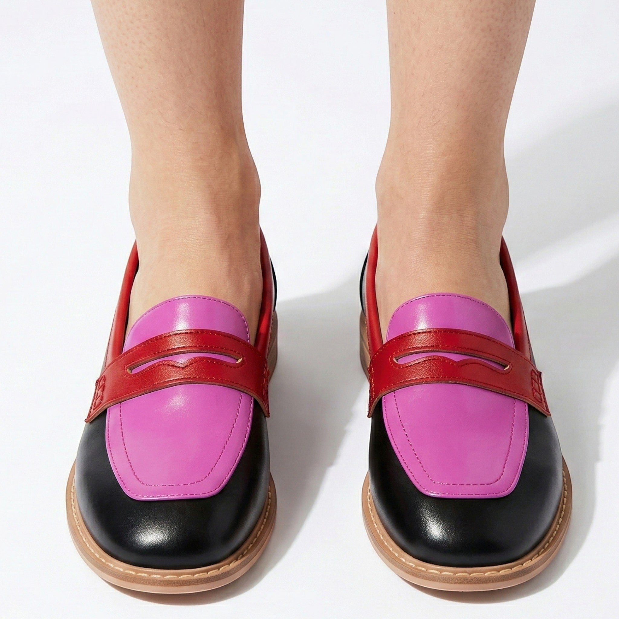 Beatrice - Women's Round Toe Loafers - Loafers - Pink - Parker&Brooks