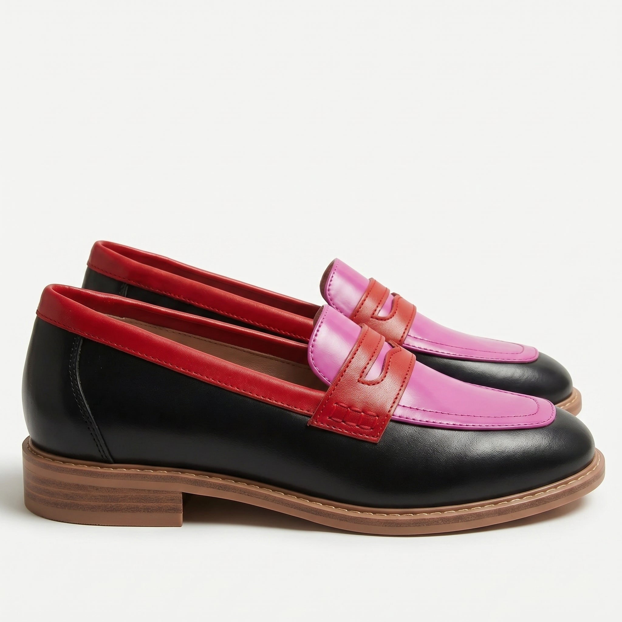 Beatrice - Women's Round Toe Loafers - Loafers - Pink - Parker&Brooks