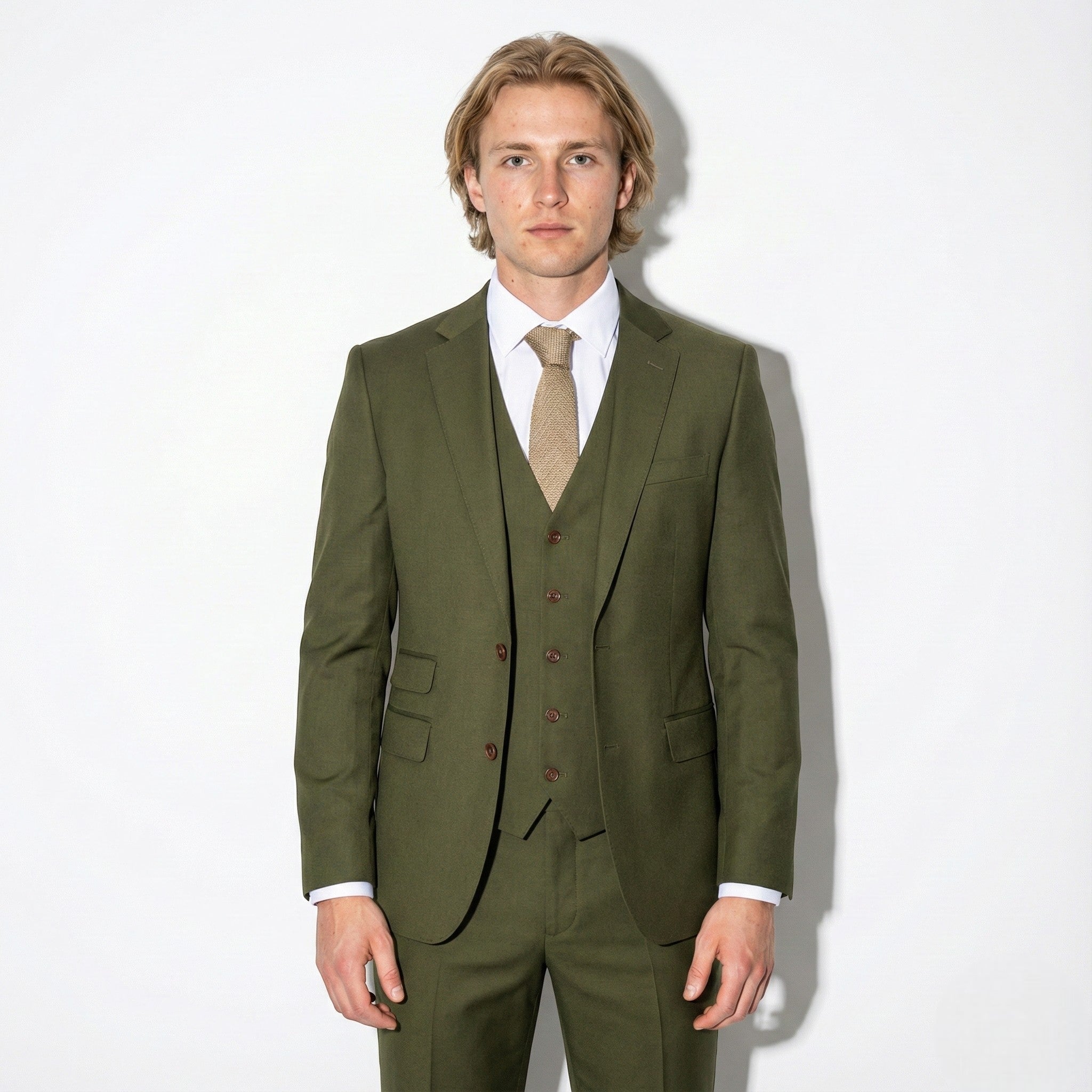 Benjamin - Men’s Stylish Wedding Suit with Jacket, Waistcoat & Trousers - Parker&Brooks