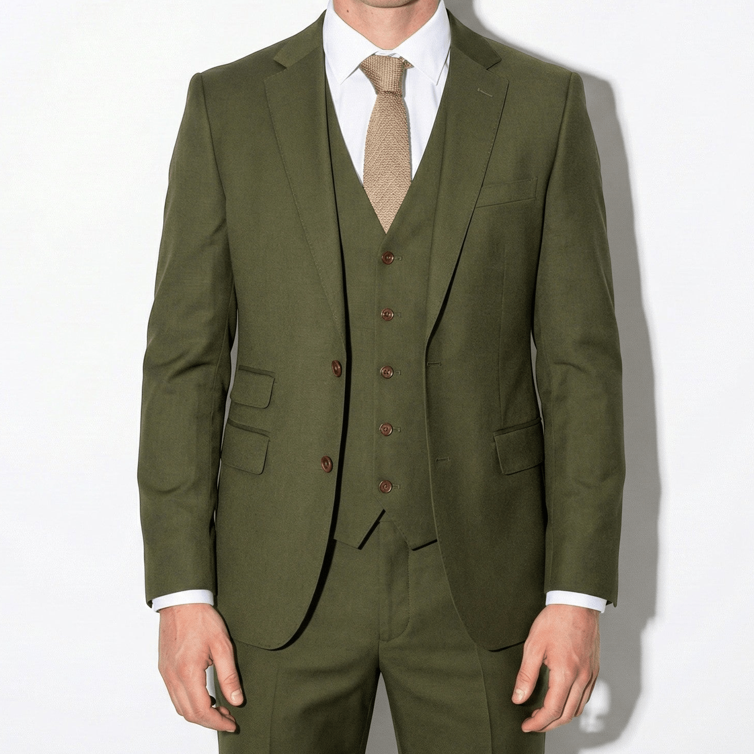 Benjamin - Men’s Stylish Wedding Suit with Jacket, Waistcoat & Trousers - Parker&Brooks