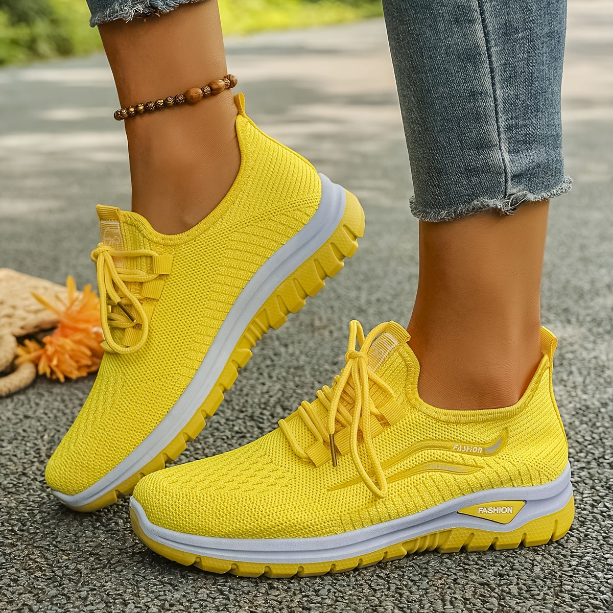 Alice - Women's Orthopedic Lace-Up Sneakers with Cushioned Sole