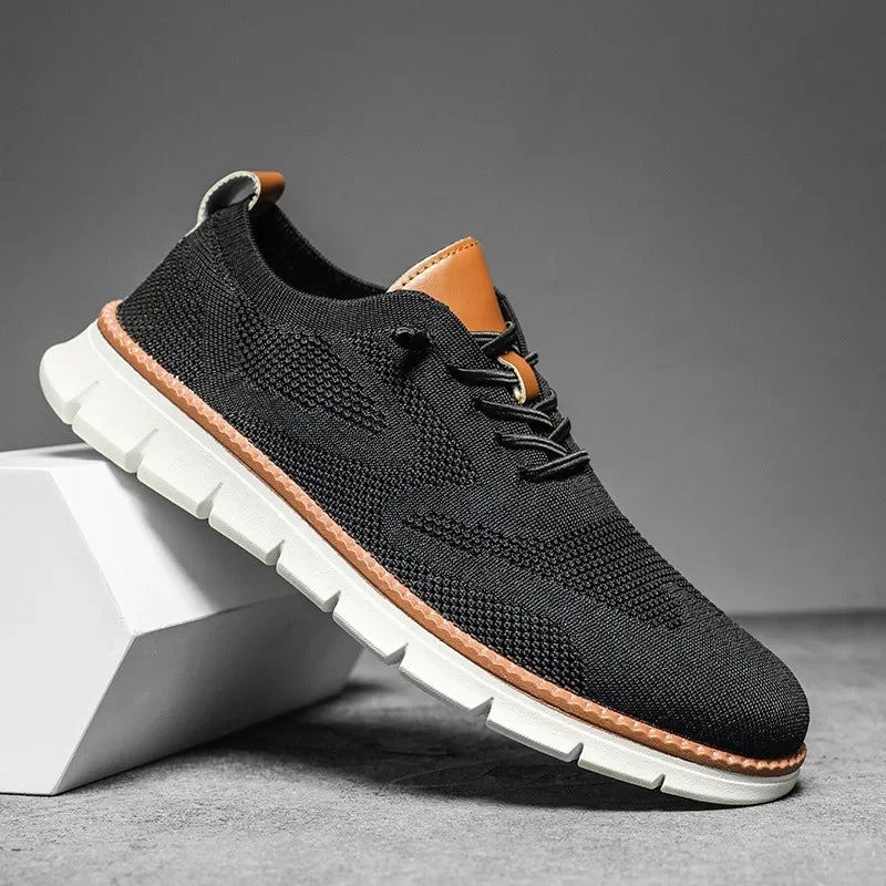 Callum - Men's Orthopedic Lace - Up Sneakers - Sneakers - Black - Parker&Brooks