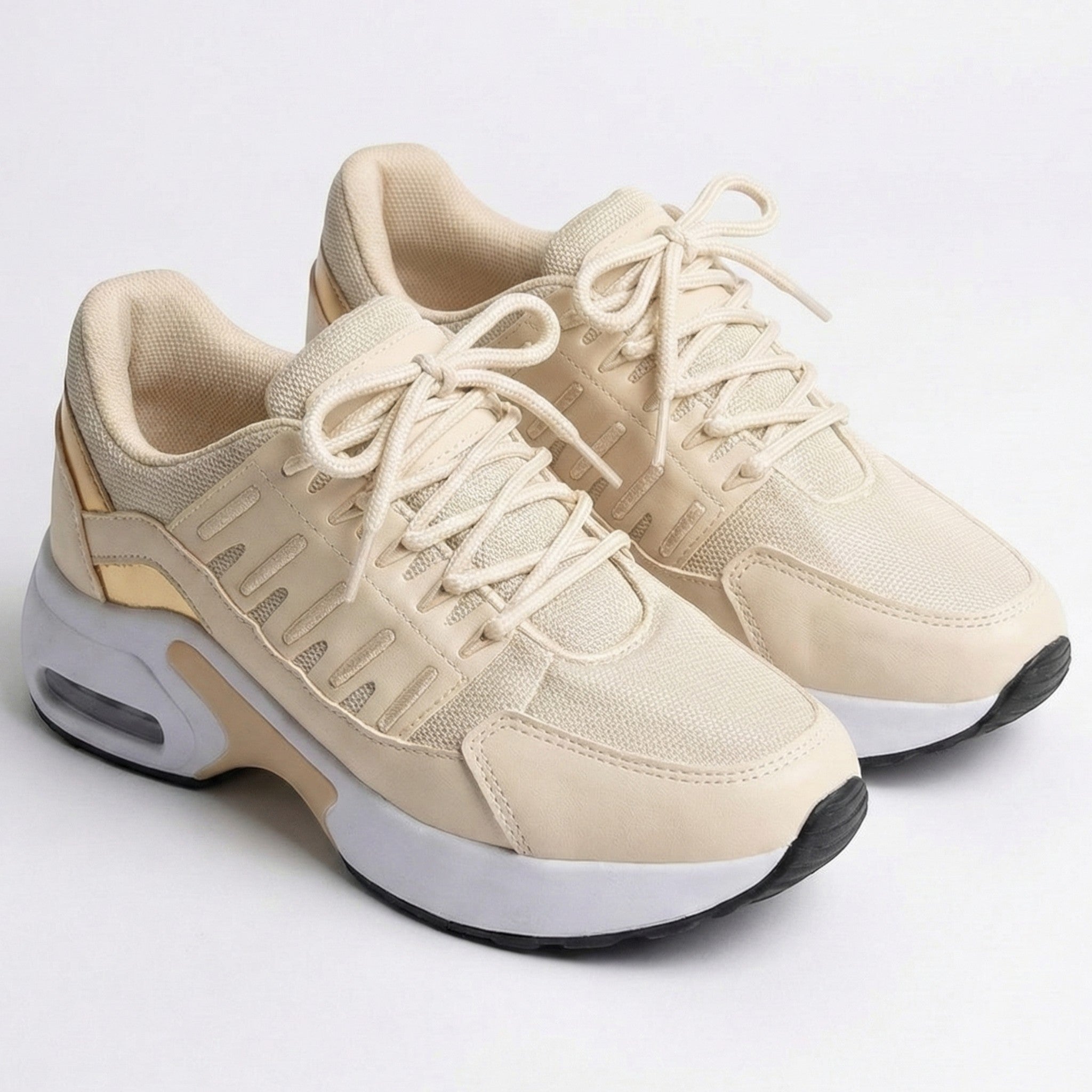 Chloe - Women's Orthopedic Cushioned Sneaker - Shoes - Beige - Parker&Brooks