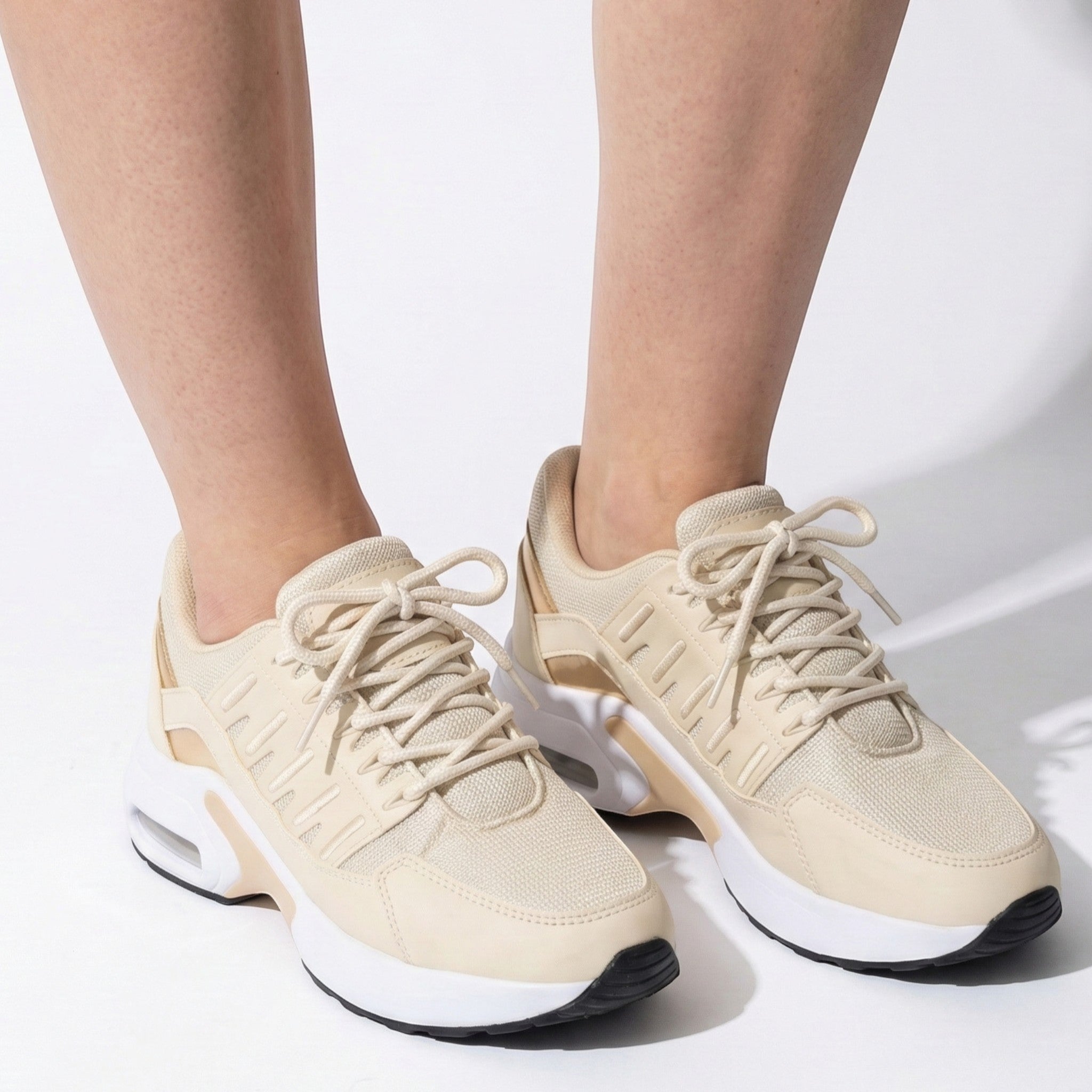Chloe - Women's Orthopedic Cushioned Sneaker - Shoes - Beige - Parker&Brooks