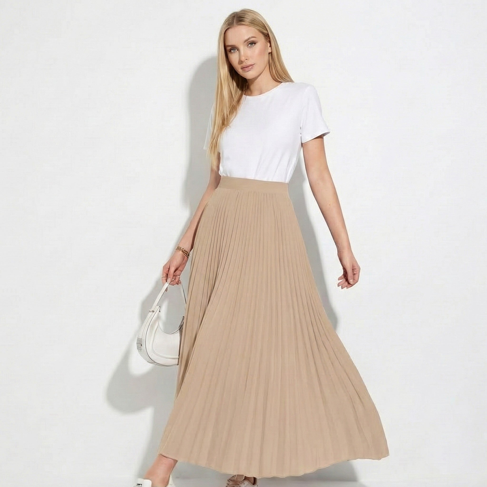 Chloe - Women's Pleated Satin Skirt