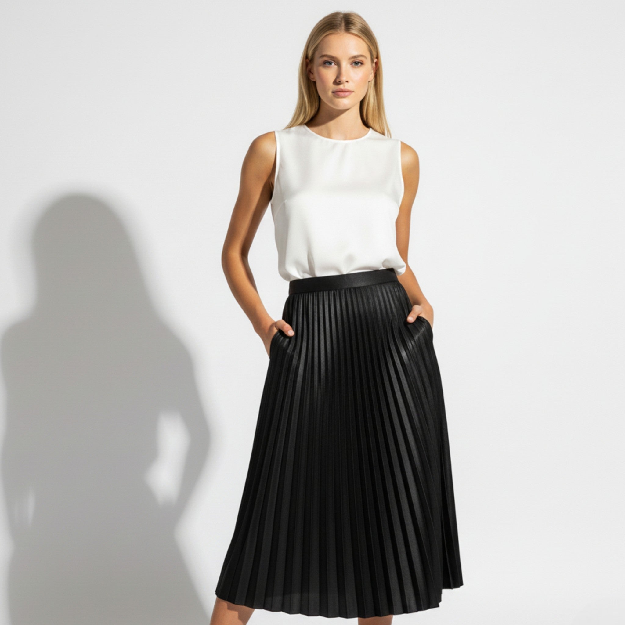 Chloe - Women's Pleated Skirt - Parker&Brooks