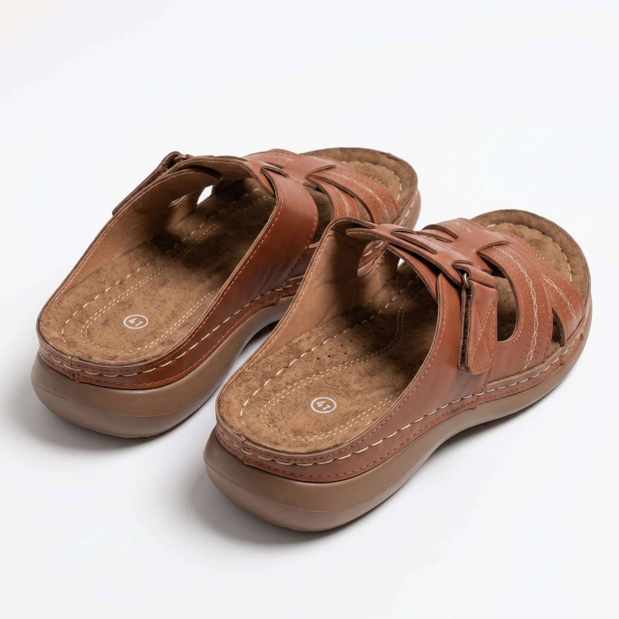 Claire - Women's Orthopedic Strap Sandals - Sandals - Brown - Parker&Brooks