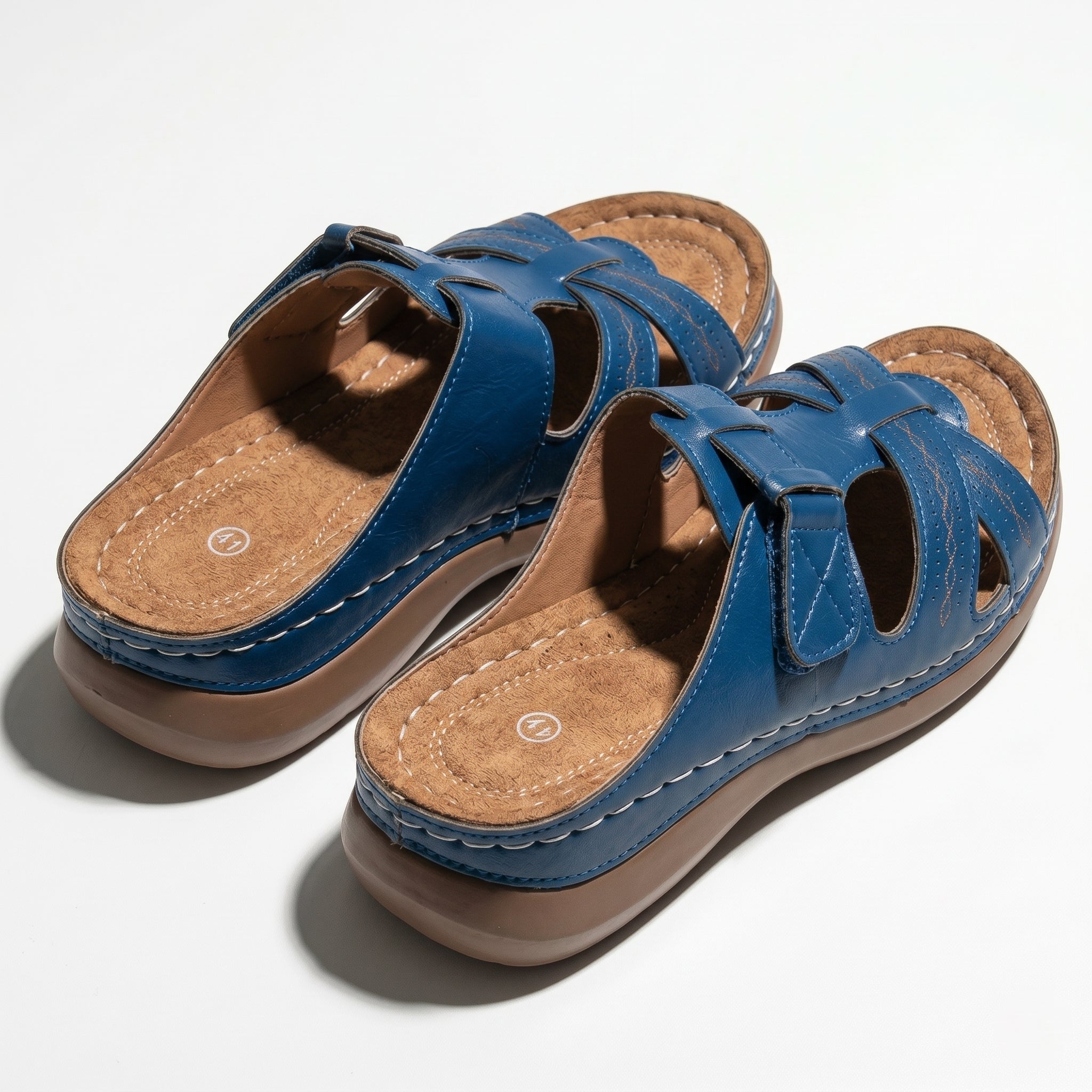 Claire - Women's Orthopedic Strap Sandals - Sandals - Blue - Parker&Brooks