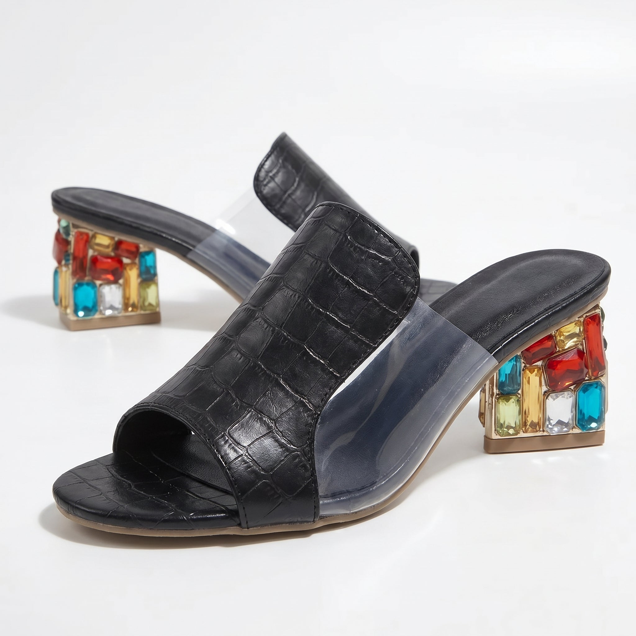 Clara - Women's Block Heel Sandals - Sandals - Black - Parker&Brooks