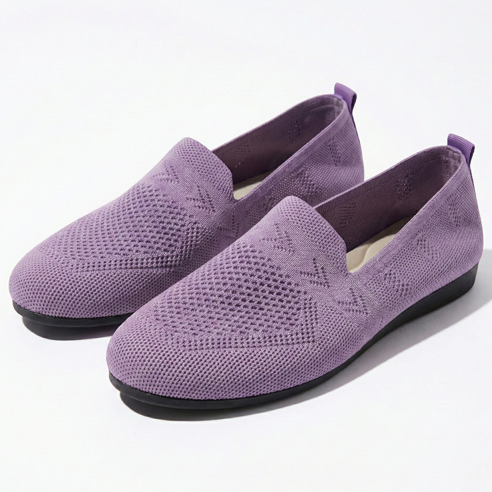Clara - Women's Breathable Slip - On Flats - Shoes - Purple - Parker&Brooks