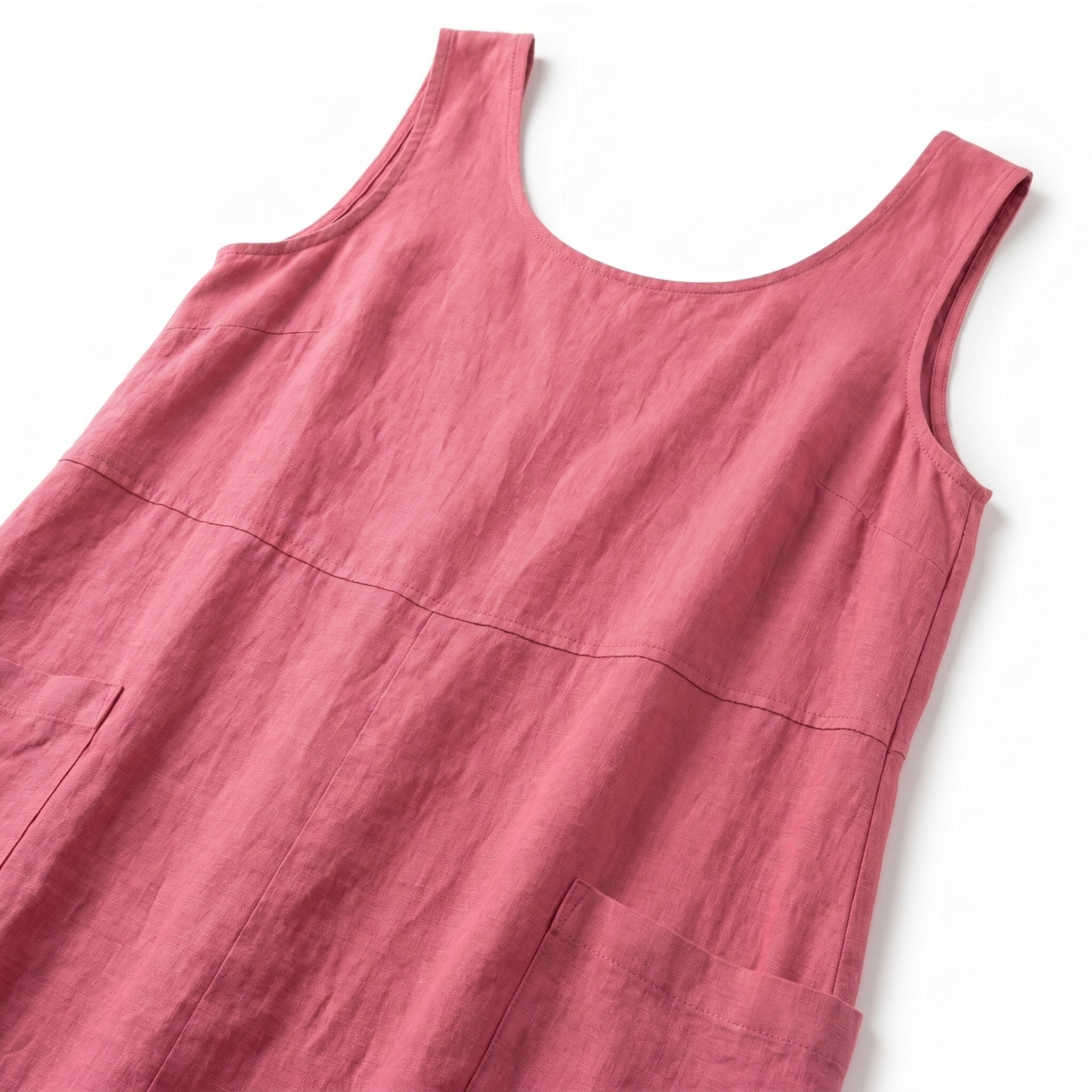 Clara - Women's Sleeveless Relaxed Fit Summer Maxi Dress - Dress - Pink - Parker&Brooks