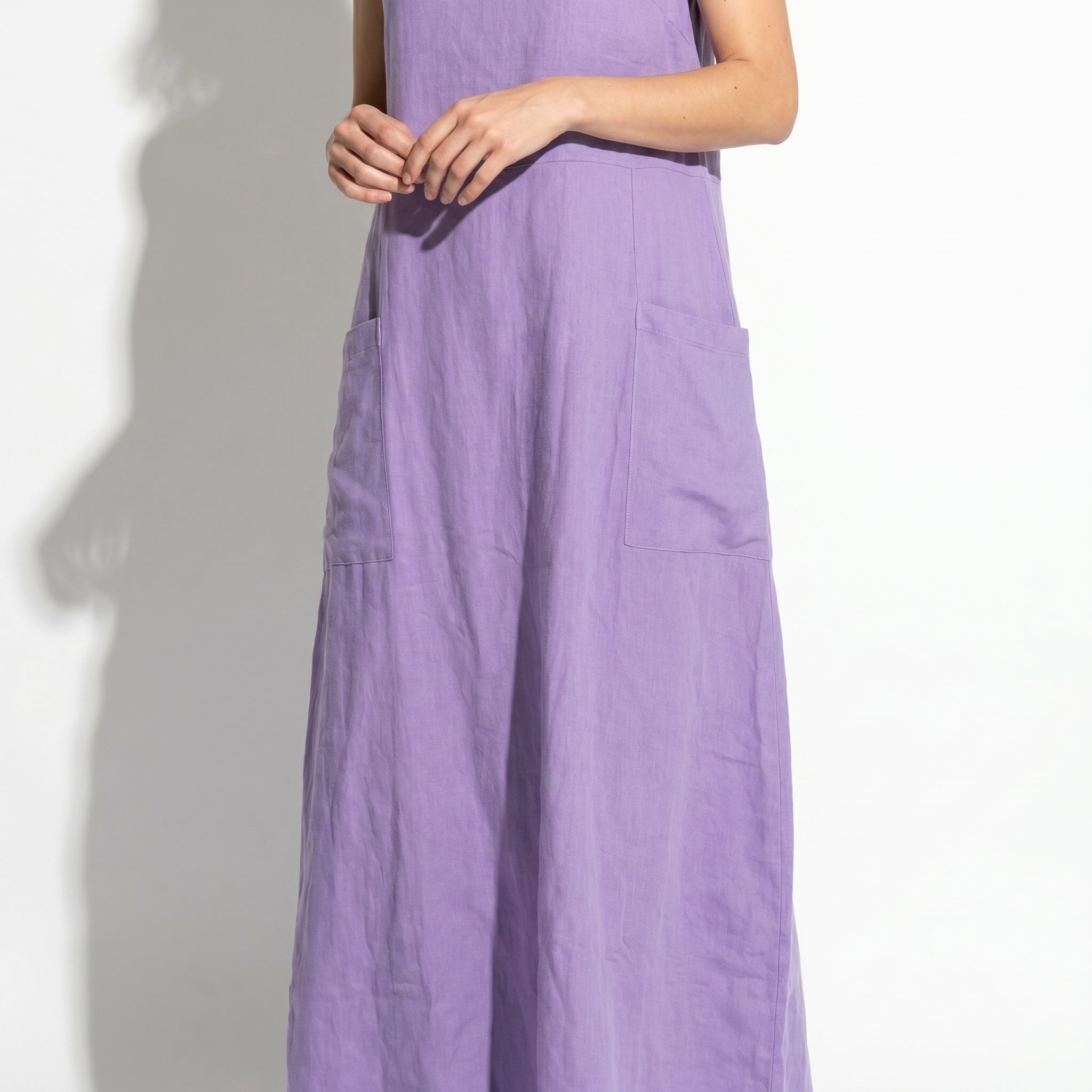 Clara - Women's Sleeveless Relaxed Fit Summer Maxi Dress - Dress - Purple - Parker&Brooks