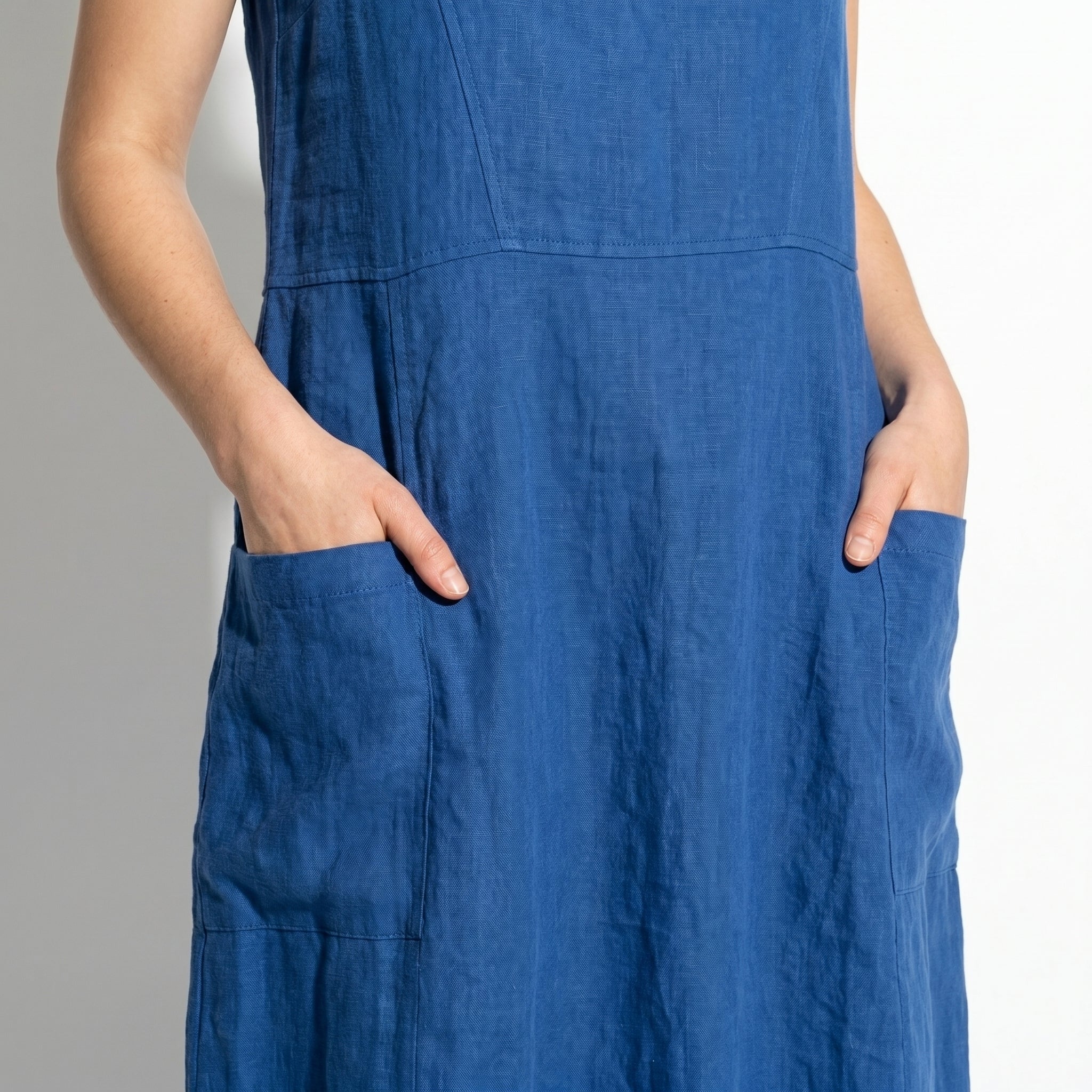 Clara - Women's Sleeveless Relaxed Fit Summer Maxi Dress - Dress - Blue - Parker&Brooks