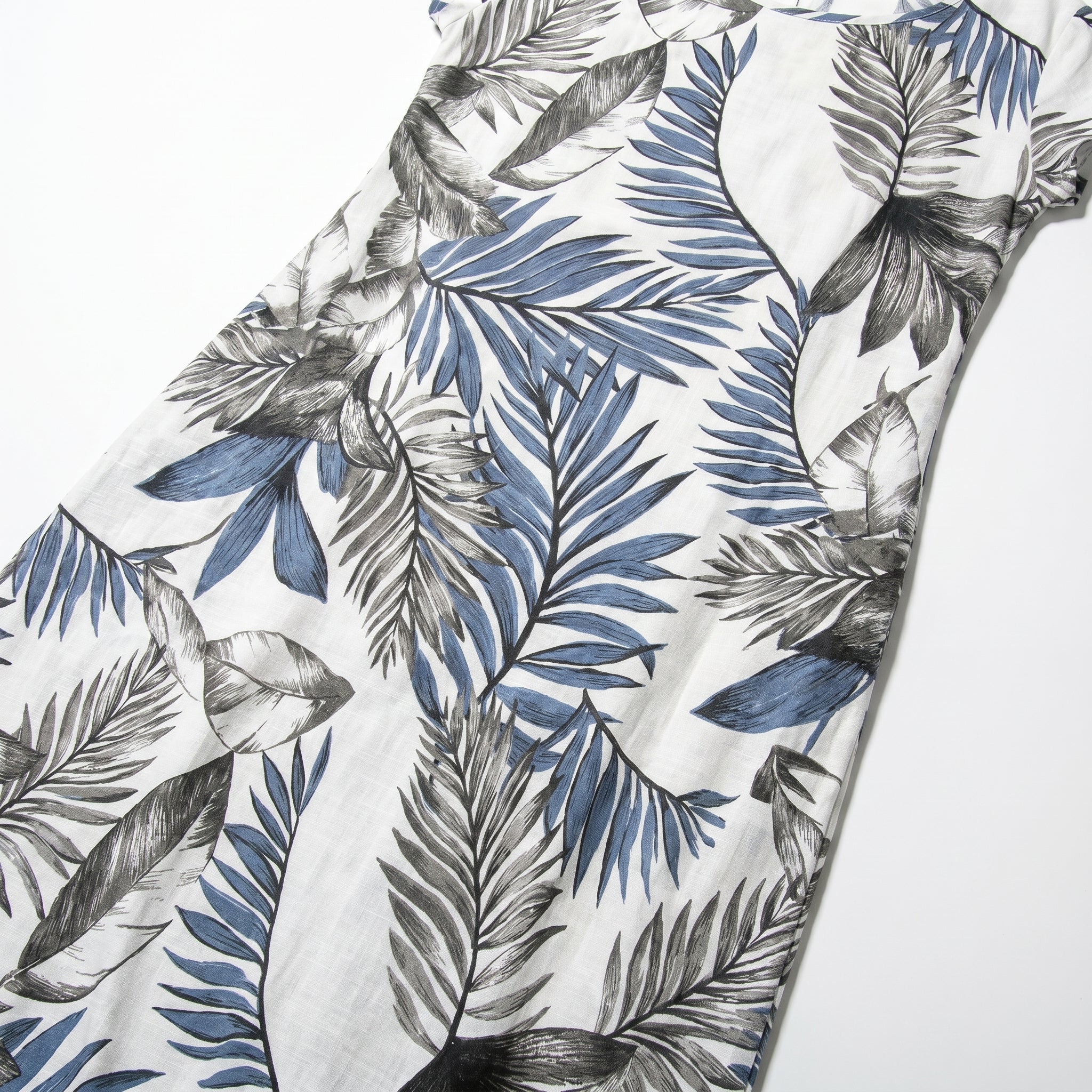 Clara - Women's Summer Print Cap Sleeve Midi Dress - Midi Dresses - Blue - Parker&Brooks