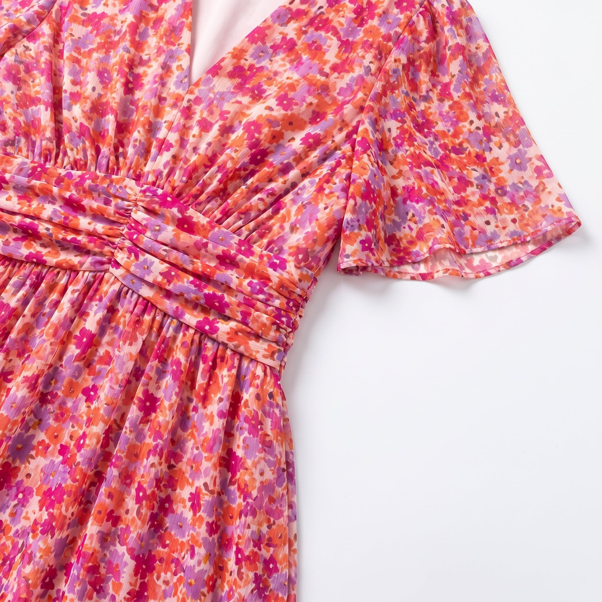 Daisy - Women's Floral Maxi Dress - Dress - Orange - Parker&Brooks
